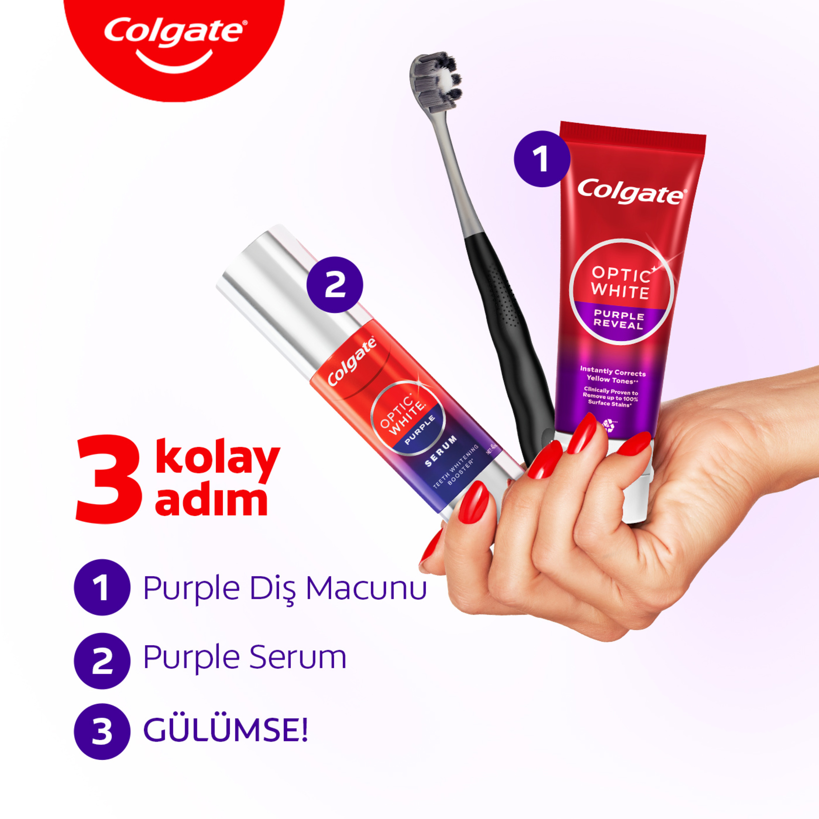 Colgate Optic White Purple Diş Beyazlatıcı Serum 40 Ml - Görsel 8