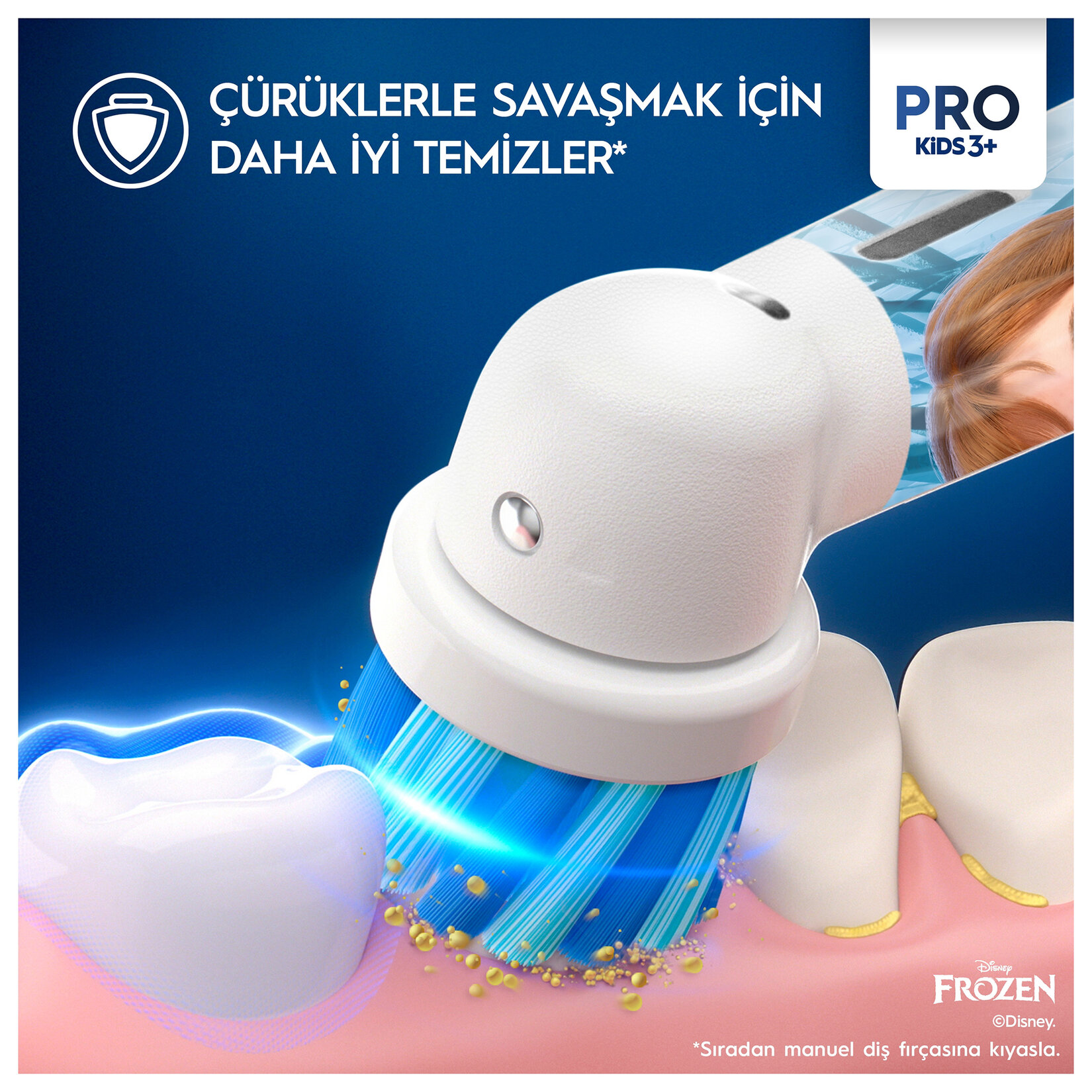 Oral-B Şarjlı Diş Fırçası Vitality Pro Çocuk Frozen - Görsel 5