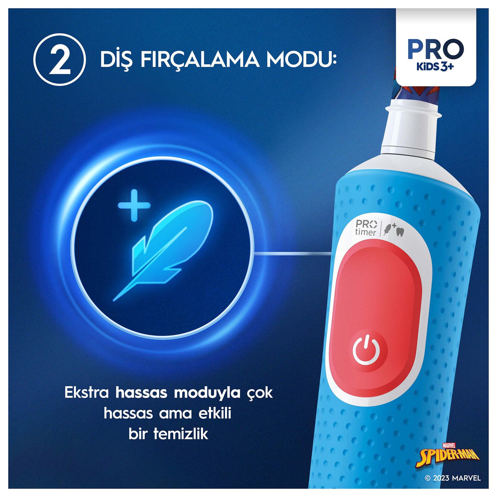 Oral-B Şarjlı Diş Fırçası Vitality Pro Çocuk Spiderman - Görsel 3