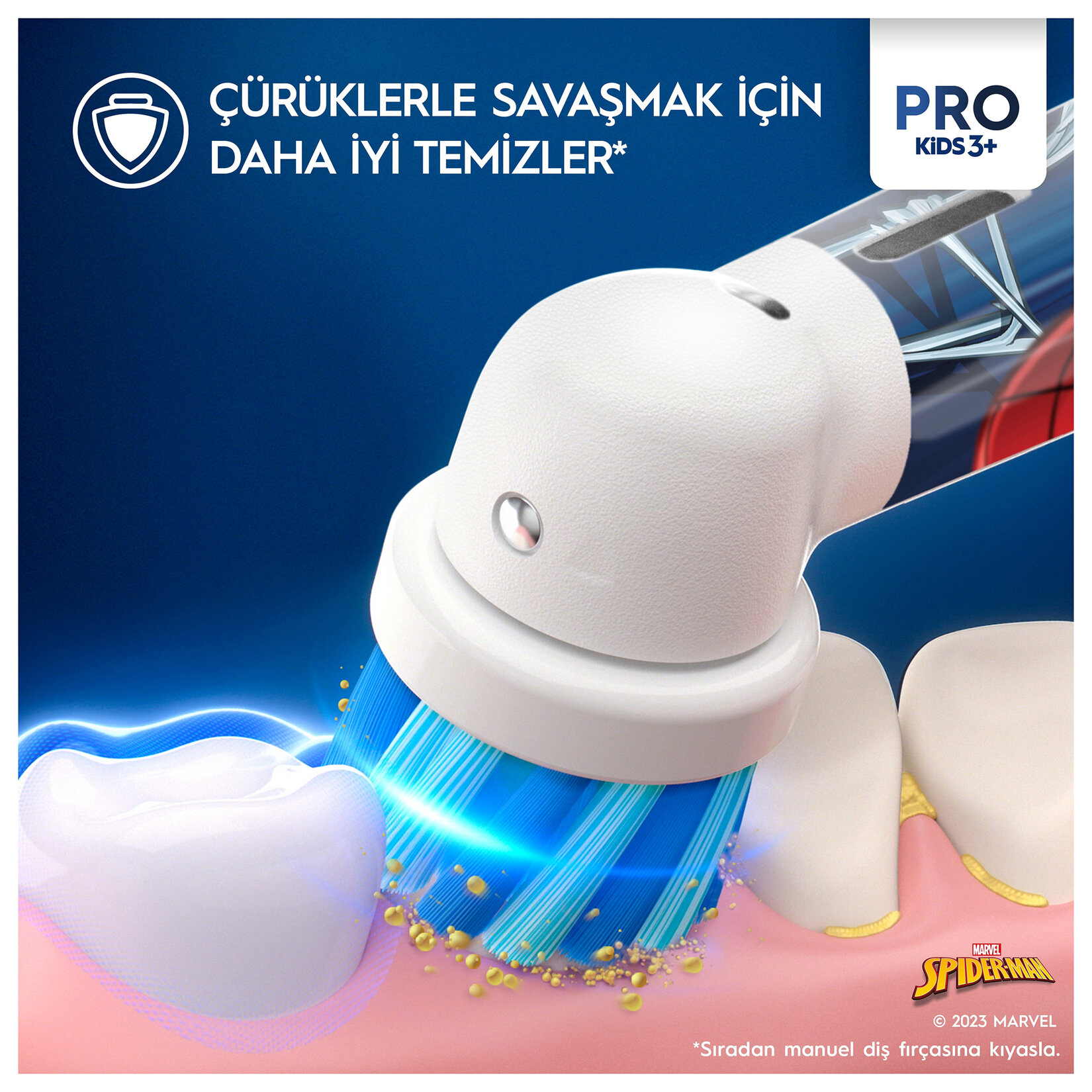 Oral-B Şarjlı Diş Fırçası Vitality Pro Çocuk Spiderman - Görsel 5