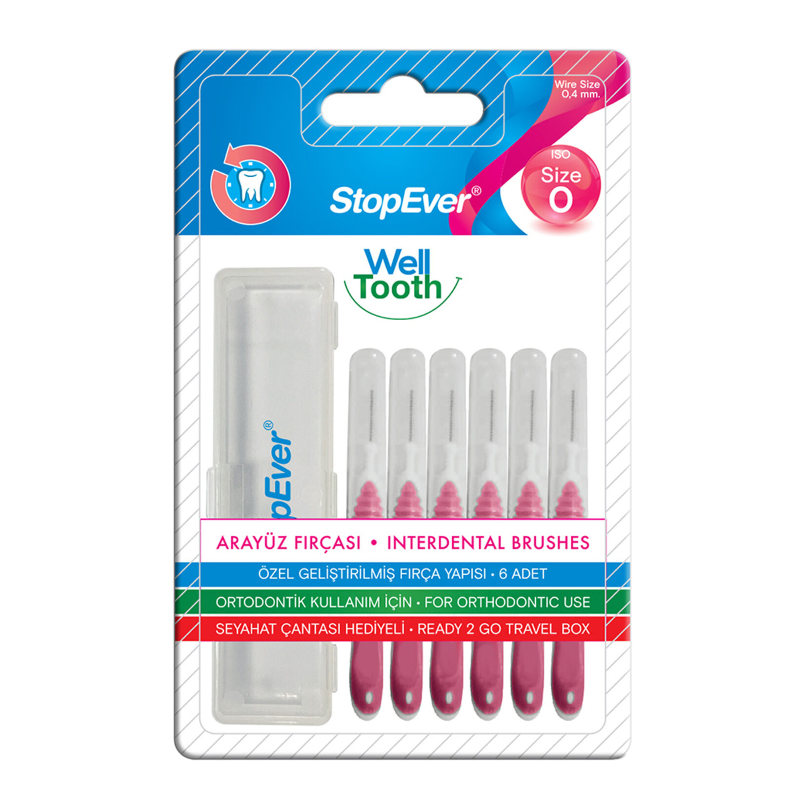 Stopever Metal Arayüz Fırçası Sıze O Pembe Renk