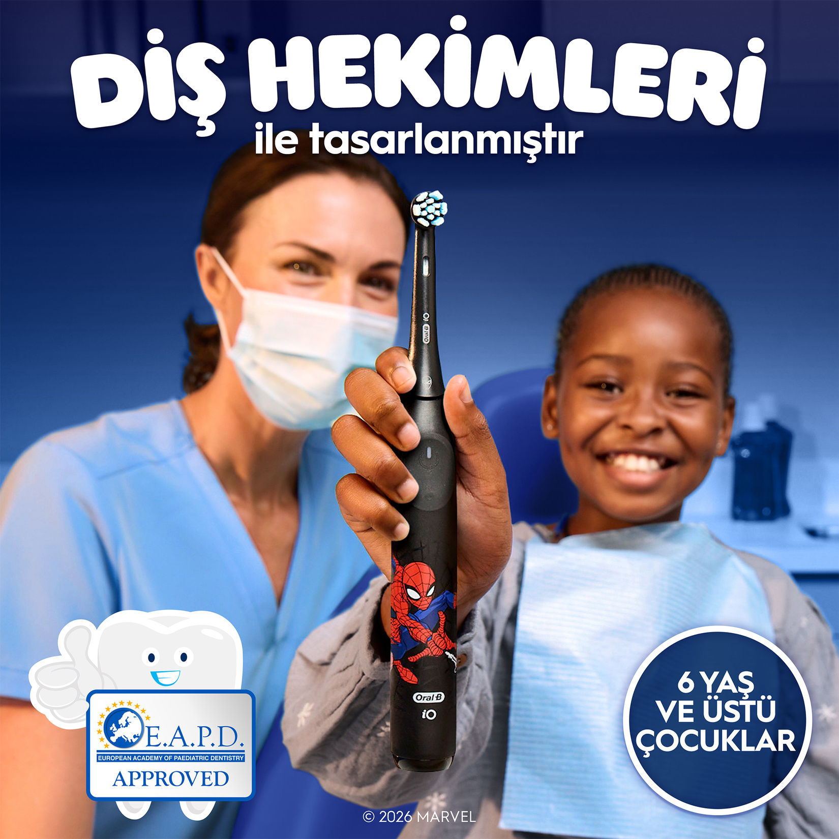 Oral-B iO Çocuk 6+ Spiderman Şarjlı Diş Fırçası - Görsel 4