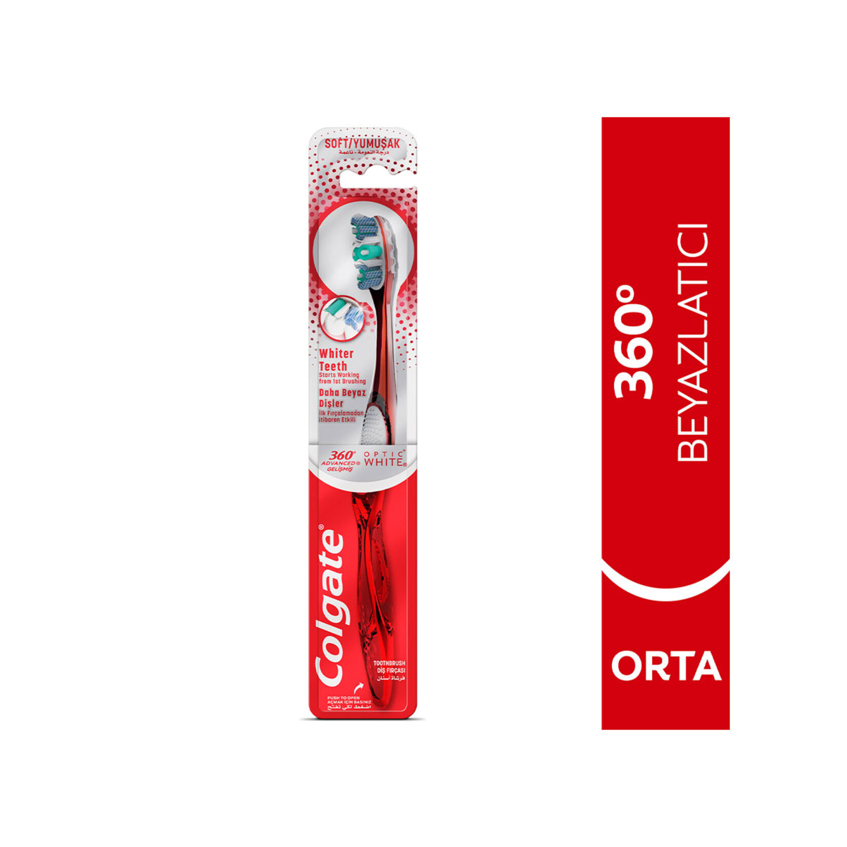 Colgate 360 Gelişmiş Optik Beyaz Yumuşak Diş Firçasi - Görsel 2
