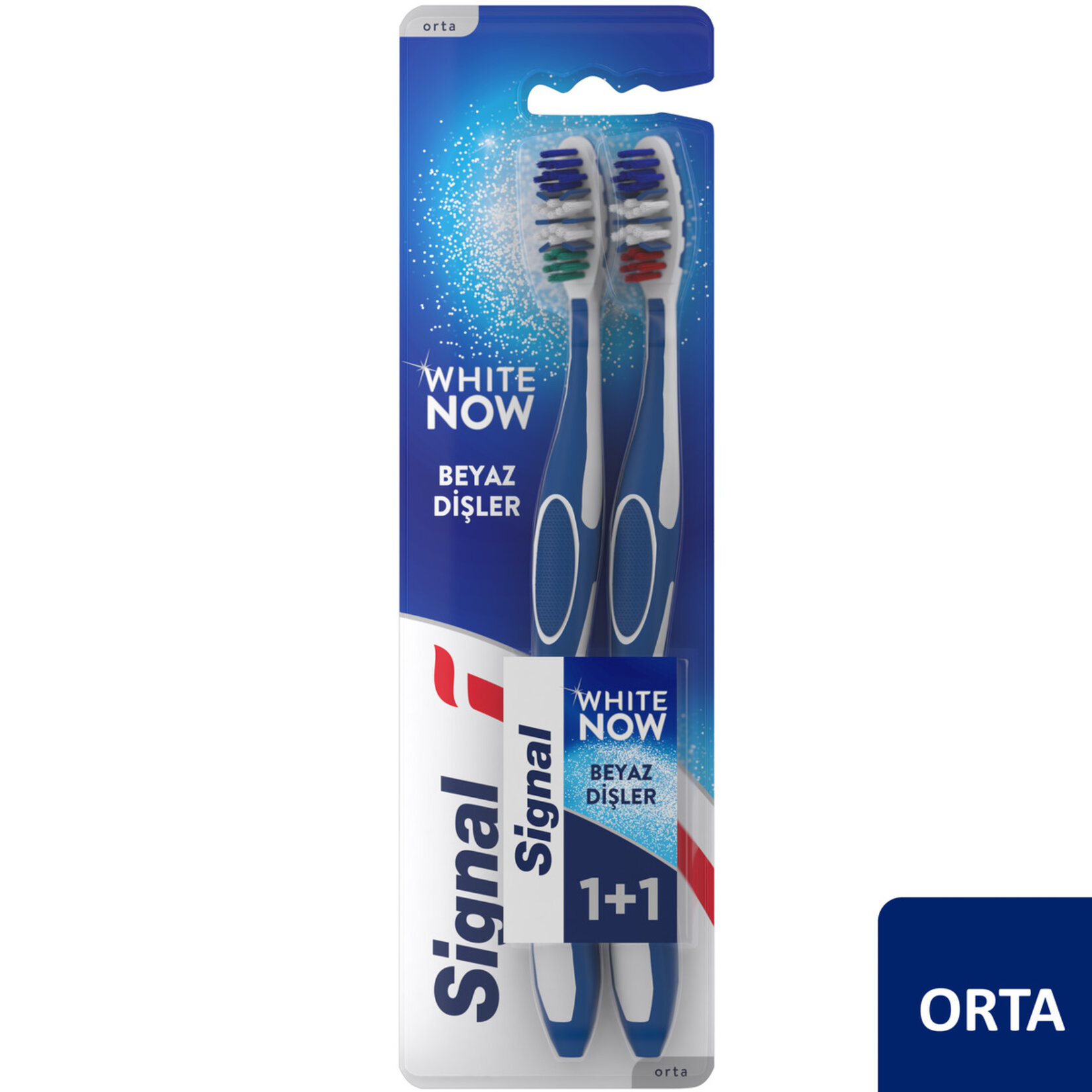 Sıgnal Whıte Now Beyaz Dişler 1+1 Orta Diş Fırçası - Görsel 2
