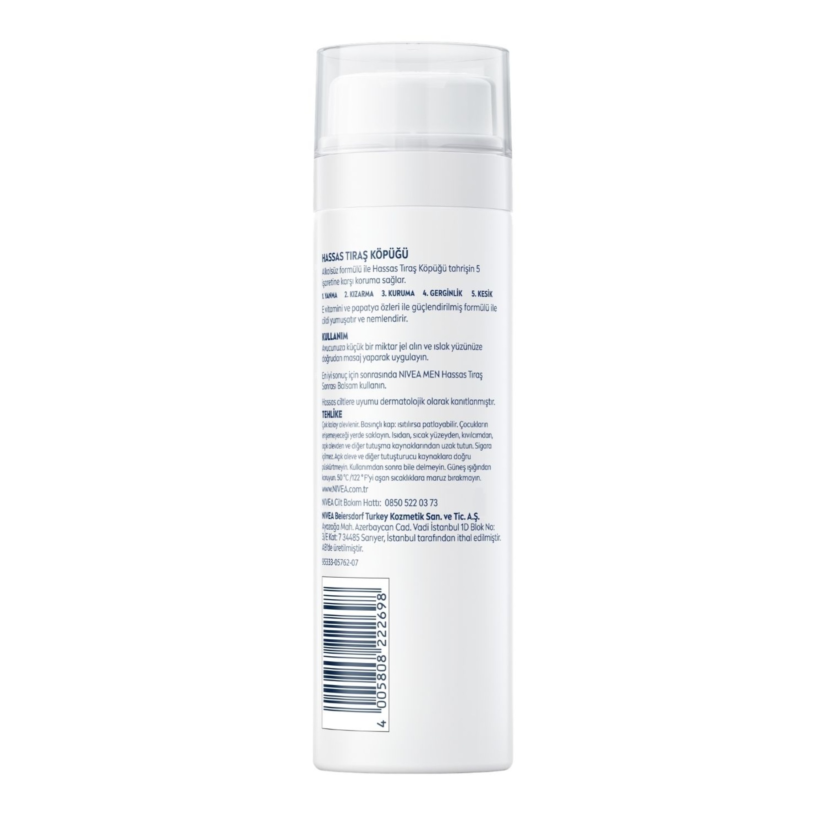 NIVEA MEN Erkek Hassas Ciltlere Özel Tıraş Köpüğü 200 Ml - Görsel 2