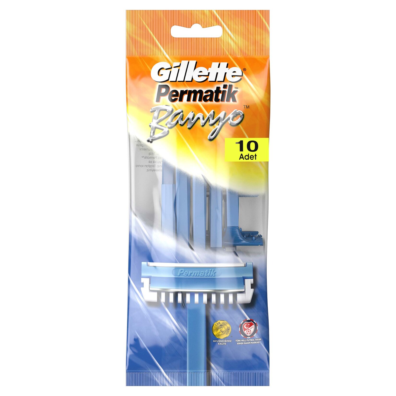 Gillette Permatik Banyo Kullan At Tıraş Bıçağı 10 Adet - Görsel 1