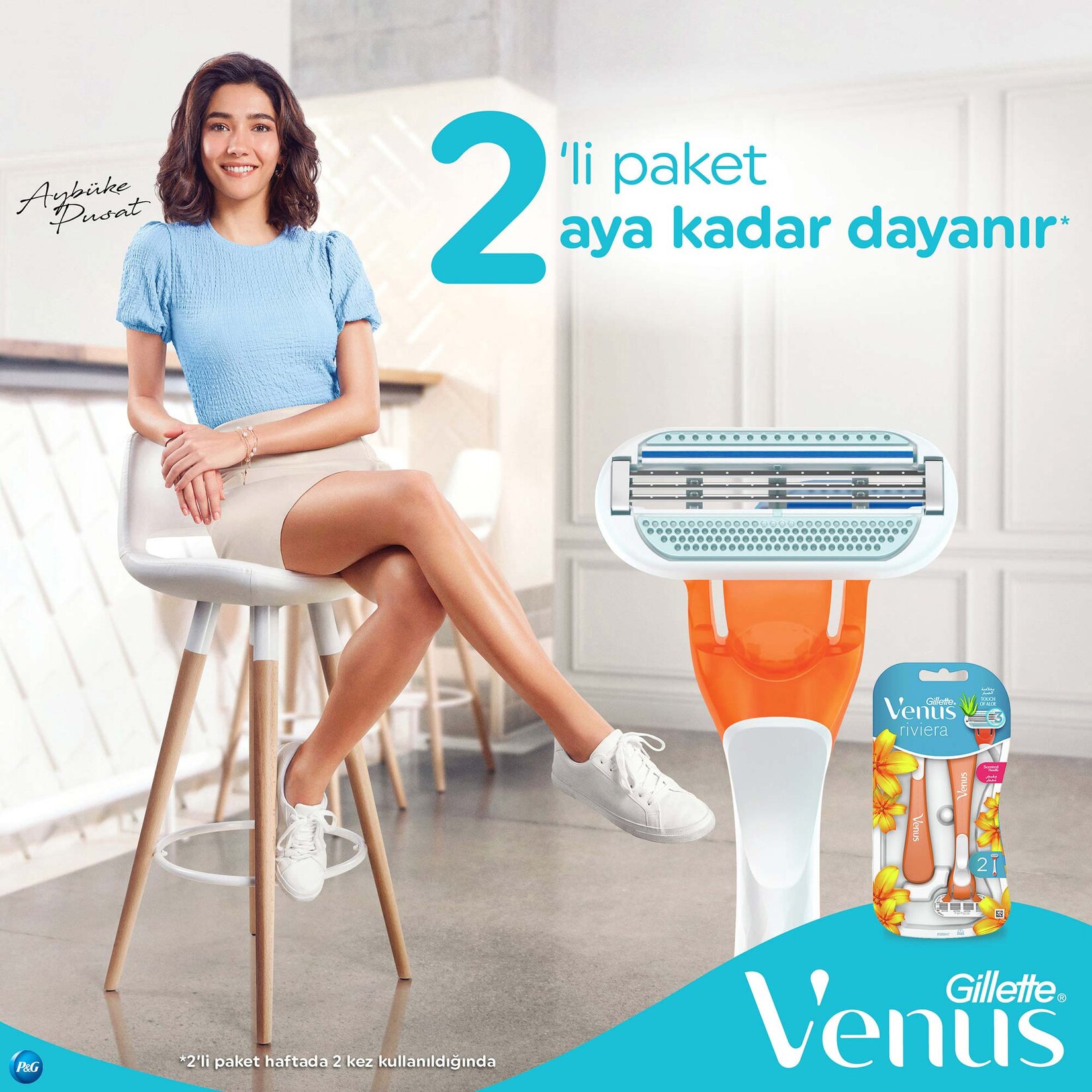 Gillette Venus Tıraş Makinesi Riviera Kadın 2'li - Görsel 2
