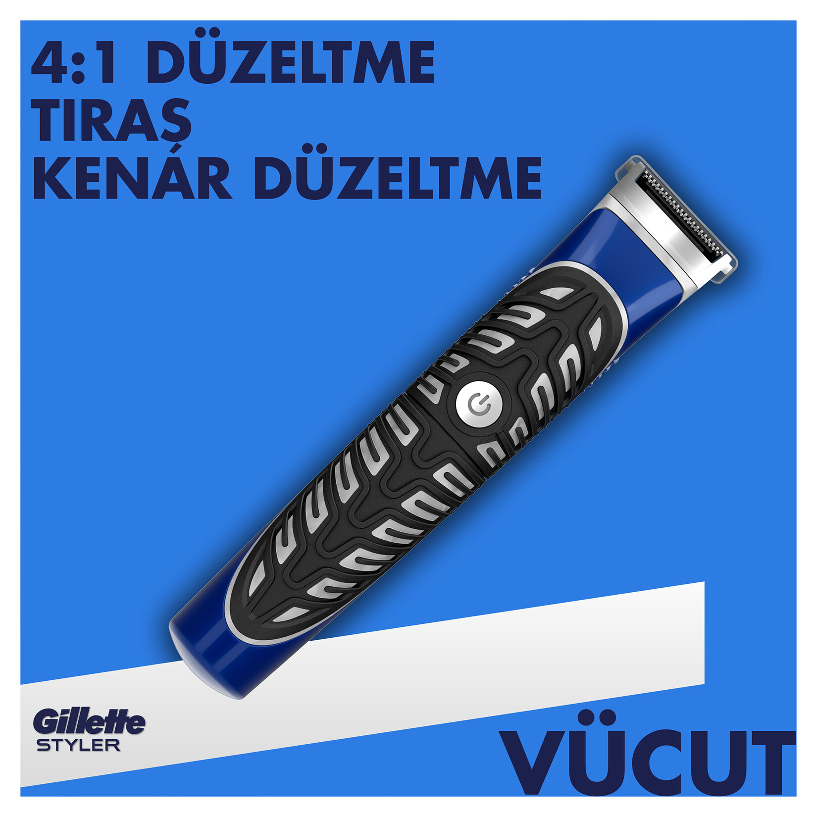 Gillette Styler 4'ü 1 Arada Hassas Vücut Tüyü ve Sakal Düzeltici, Tıraş Makinesi ve Kenar Düzeltici  - Görsel 3