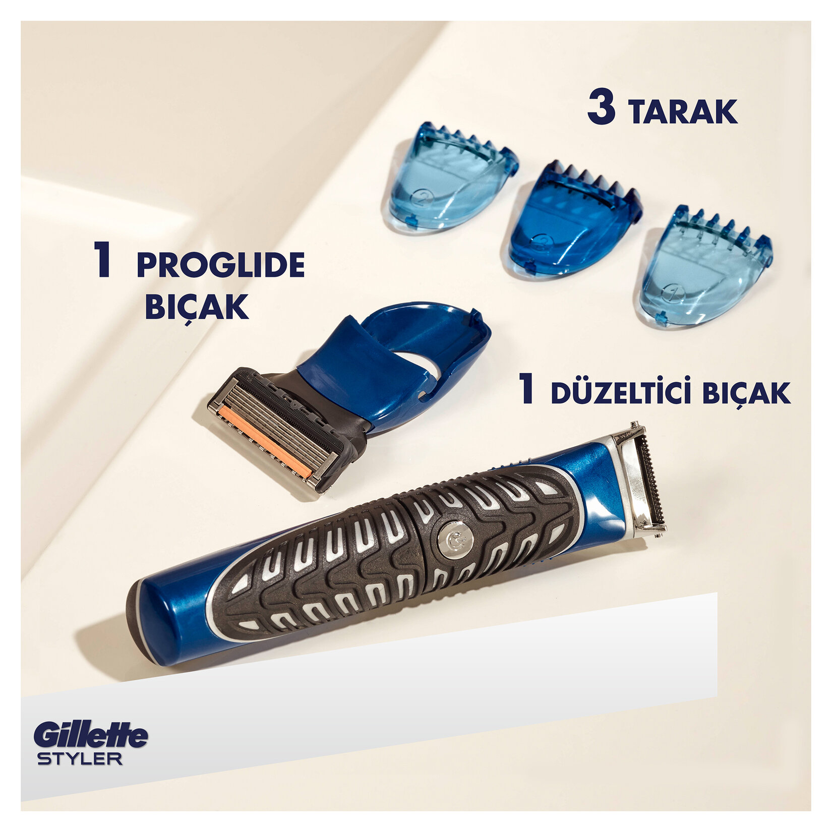 Gillette Styler 4'ü 1 Arada Hassas Vücut Tüyü ve Sakal Düzeltici, Tıraş Makinesi ve Kenar Düzeltici  - Görsel 4