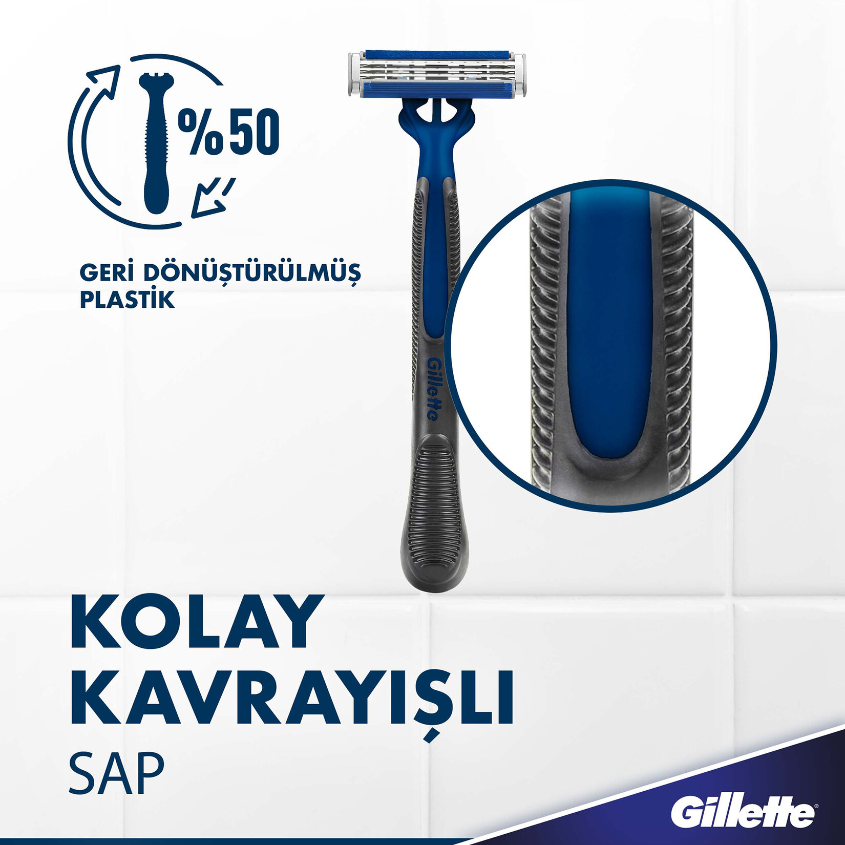 Gillette Blue3 Comfort Slalom Tıraş Bıçağı 3'lü - Görsel 6