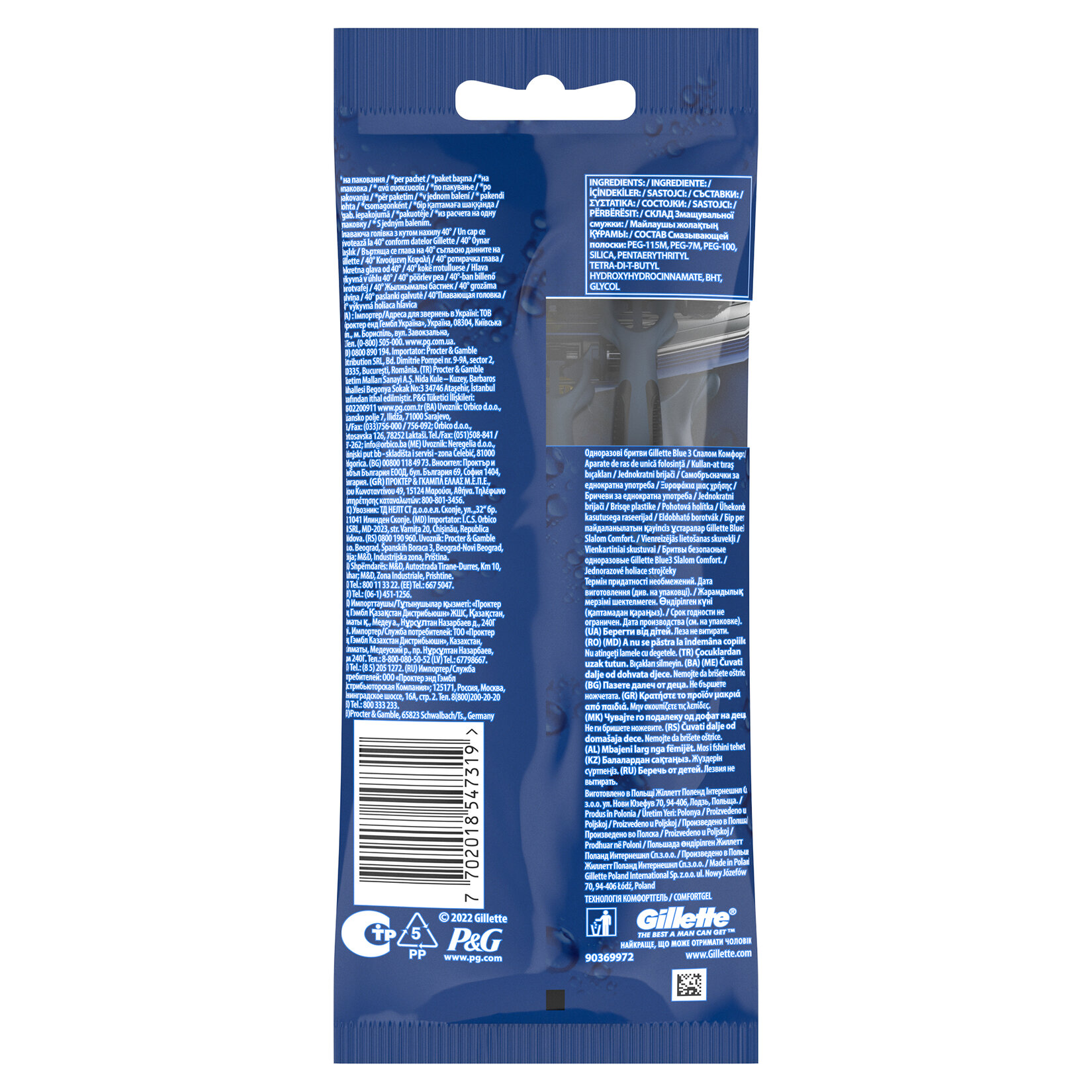 Gillette Blue3 Comfort Slalom Tıraş Bıçağı 3'lü - Görsel 7
