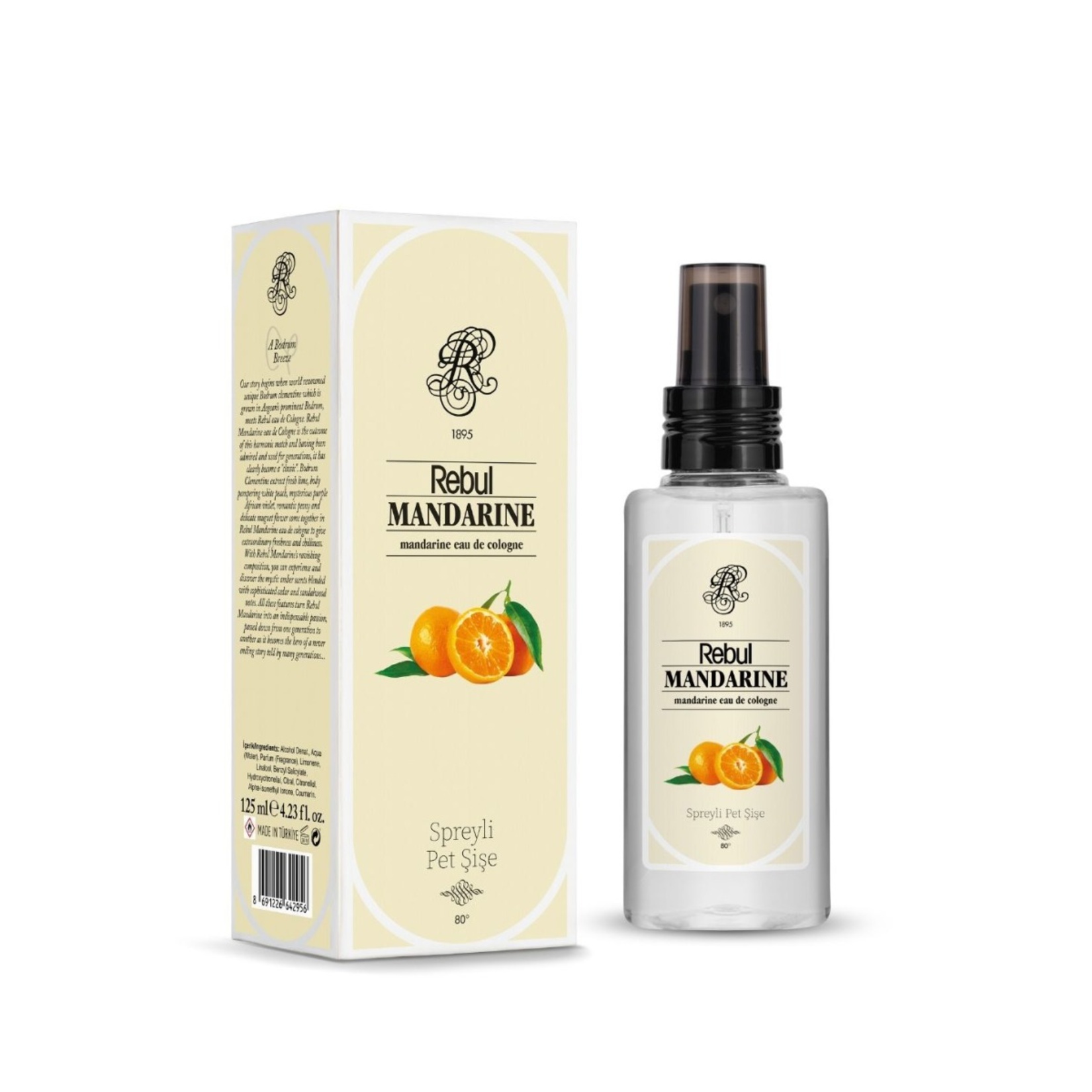 Rebul Mandarine EDC Spreyli Pet Şişe 125 Ml
