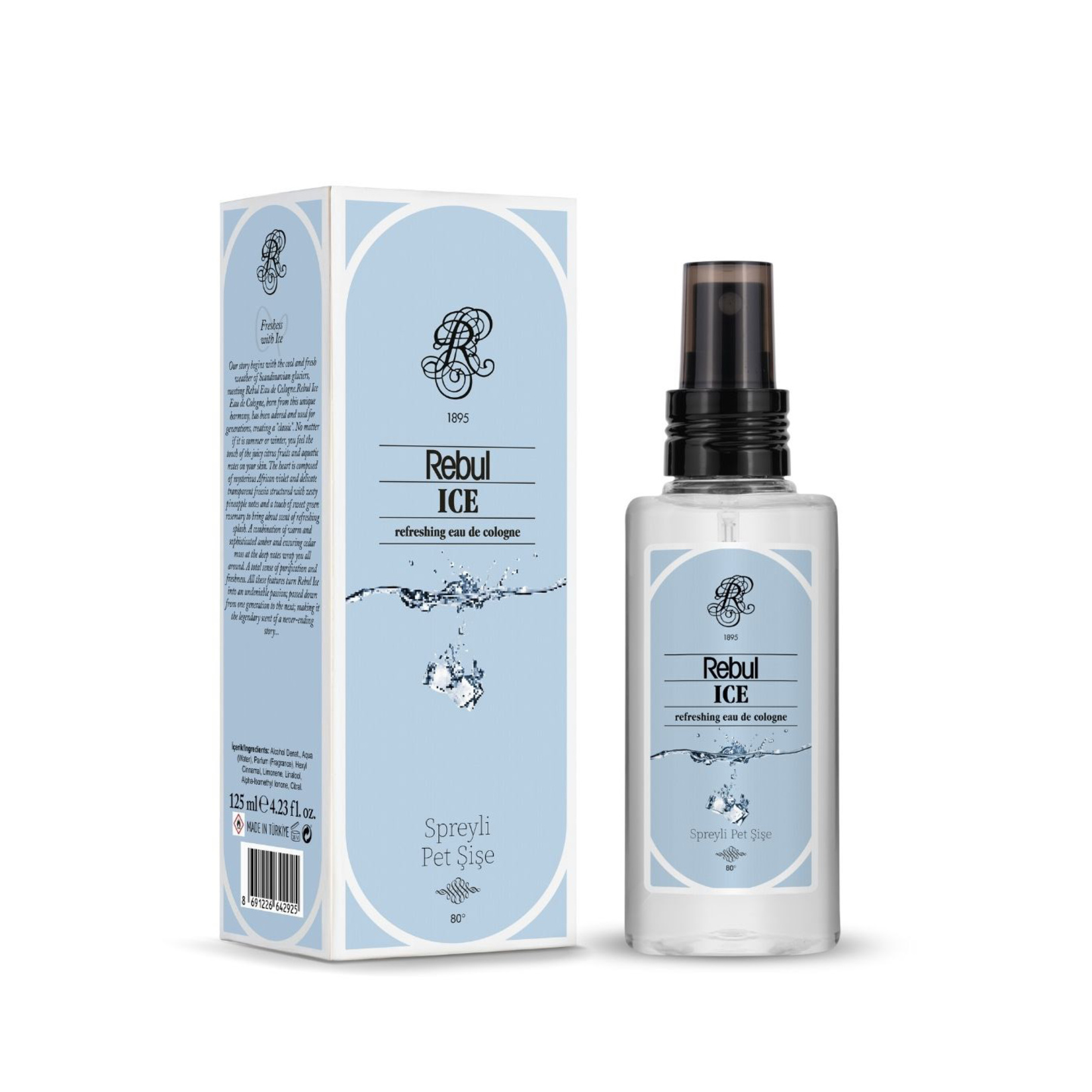 Rebul Ice EDC Spreyli Pet Şişe 125 Ml