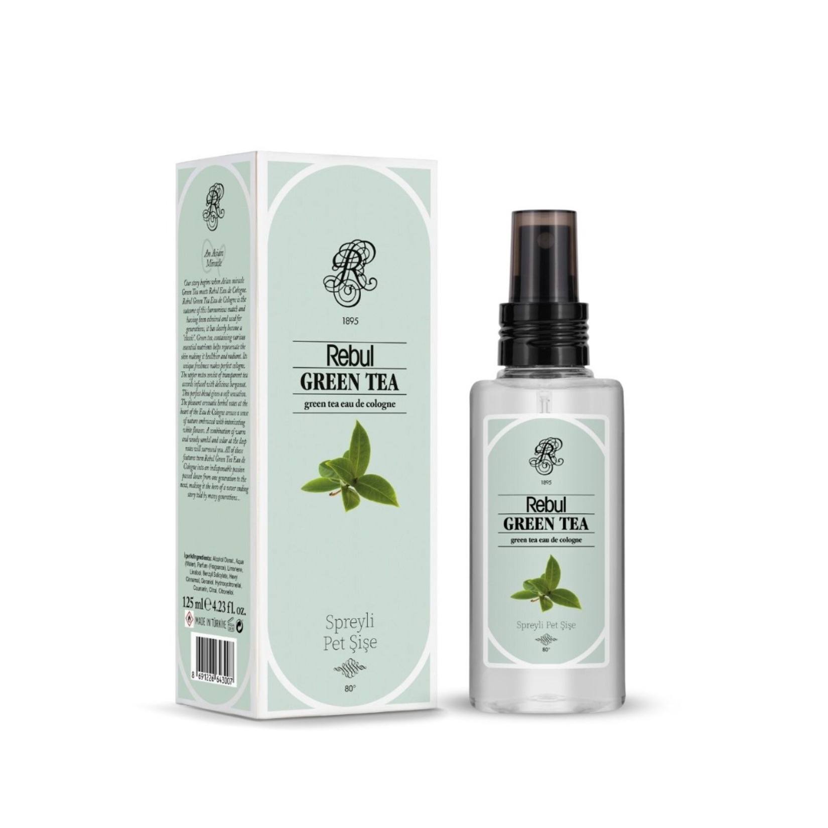 Rebul Green Tea EDC Spreyli Pet Şişe 125 Ml