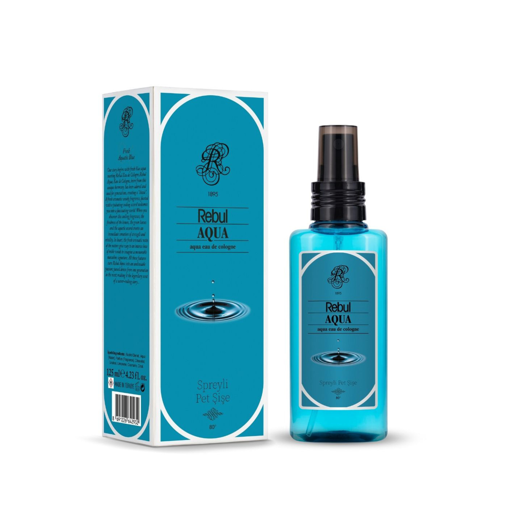 Rebul Aqua EDC Spreyli Pet Şişe 125 Ml