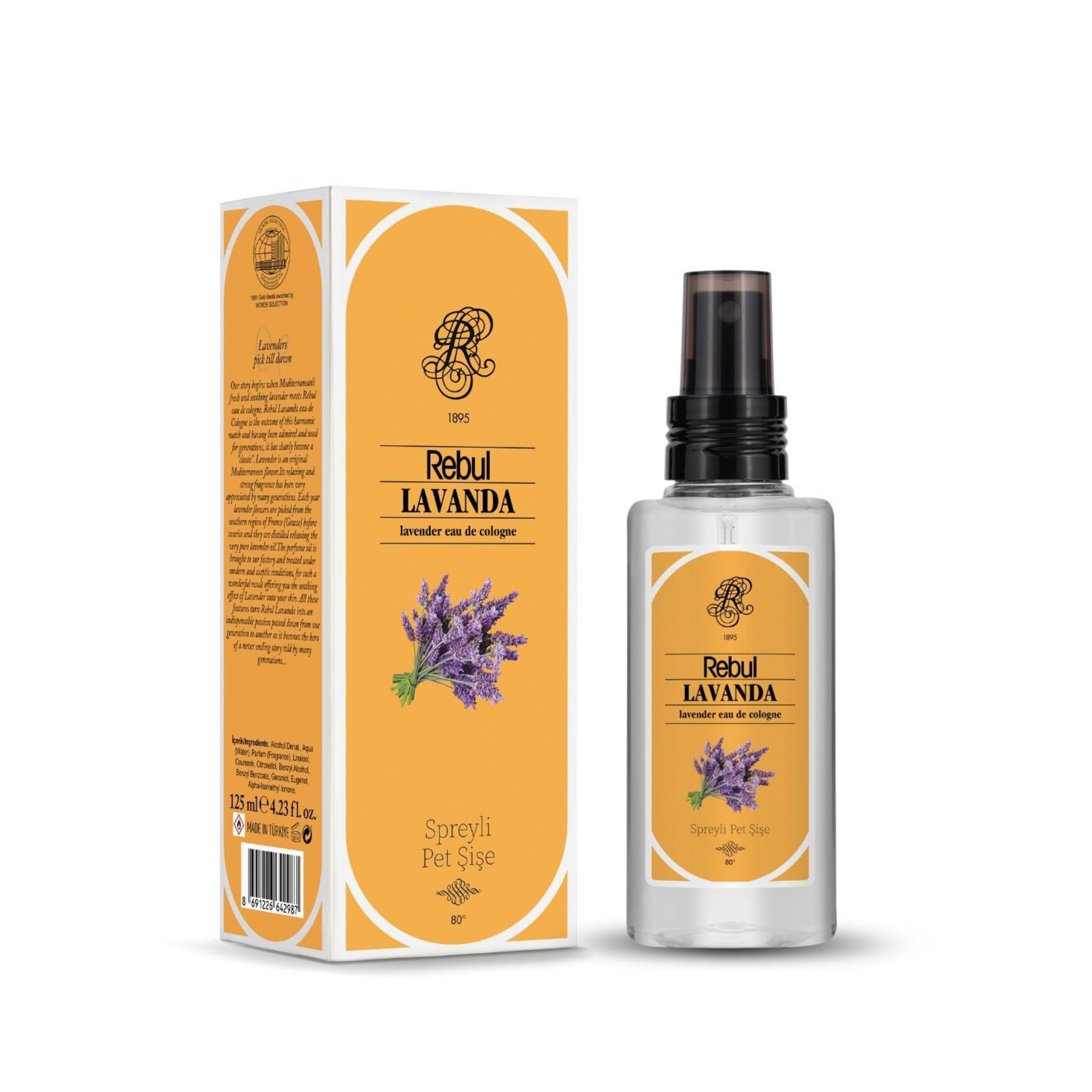 Rebul Lavanda EDC Spreyli Pet Şişe 125 Ml