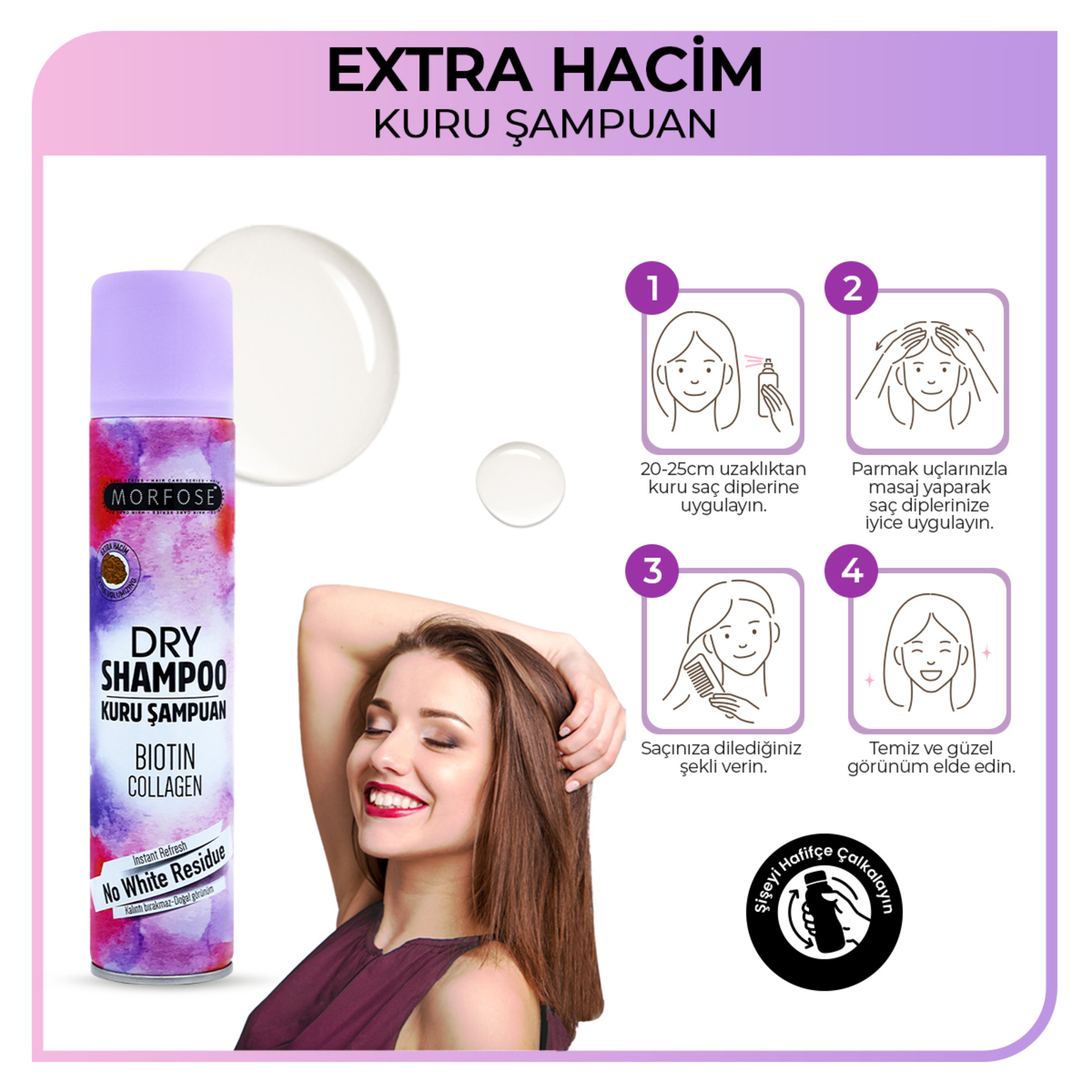 Morfose Ekstra Hacim Kuru Şampuan 200 ml - Görsel 4