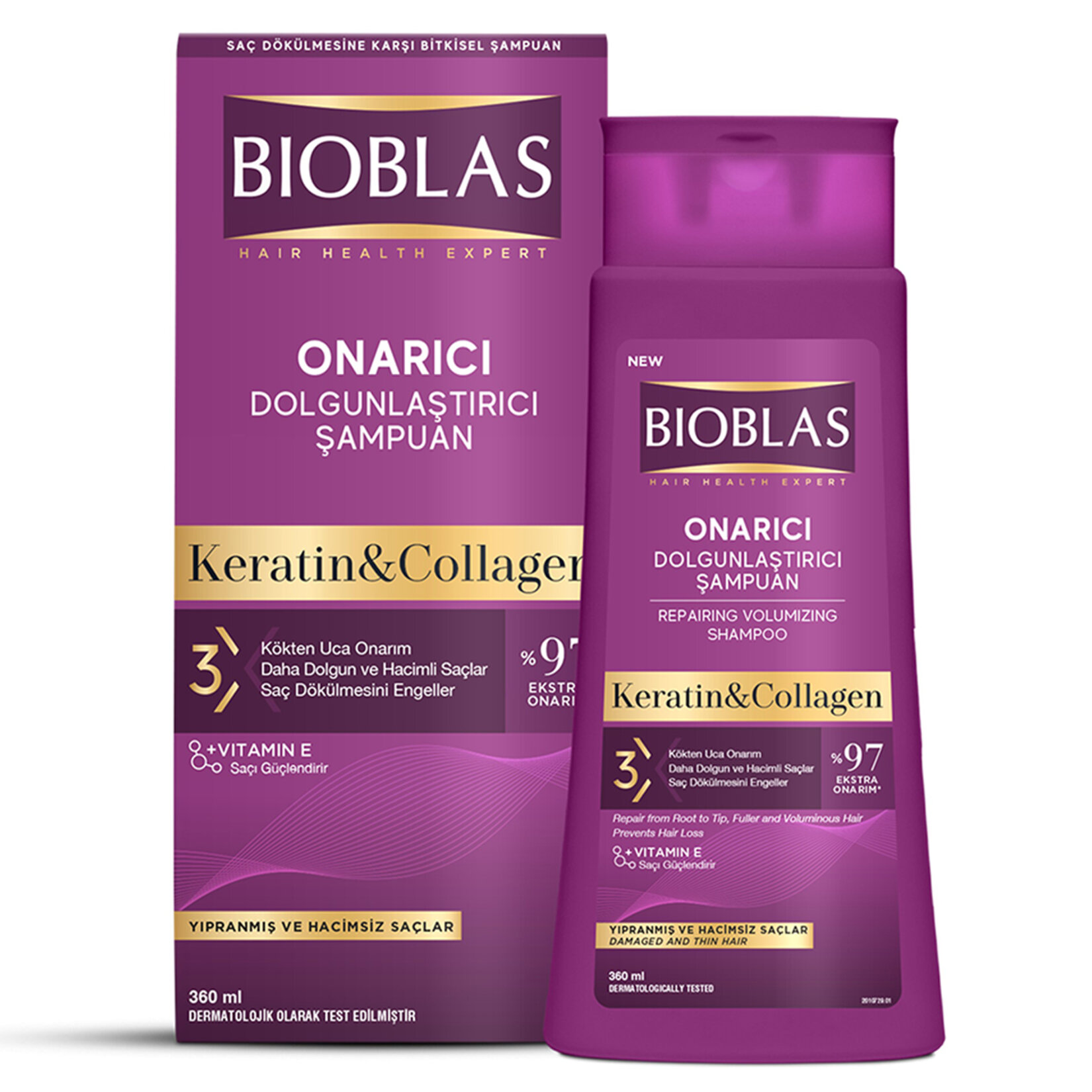 Bioblas Keratin & Kolajen Şampuan 360 Ml - Görsel 2