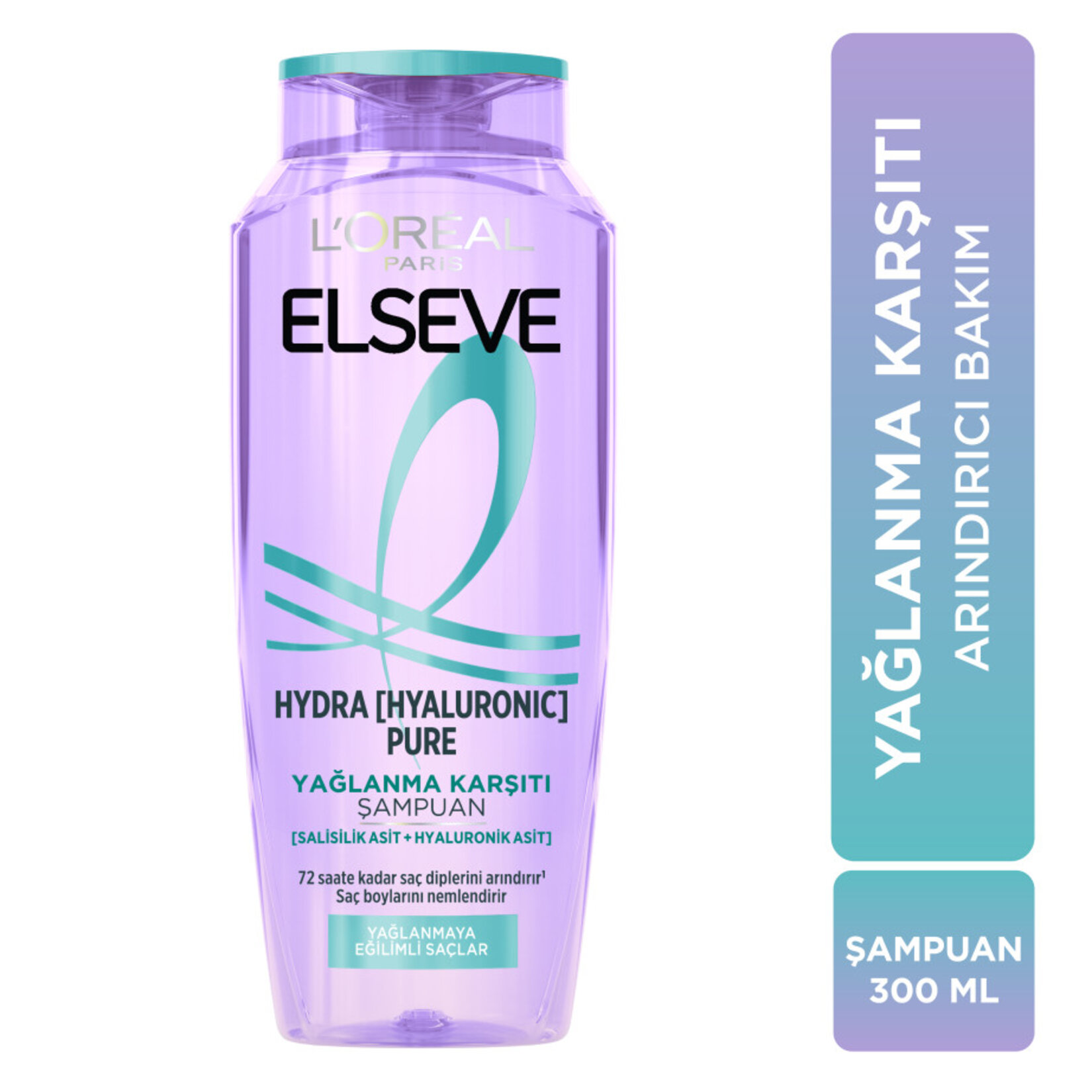 L'Oréal Paris Elseve Hydra [Hyaluronic] Pure Salisilik Asit İçeren Yağlanma Karşıtı Arındırıcı Şampuan 300 Ml - Görsel 9