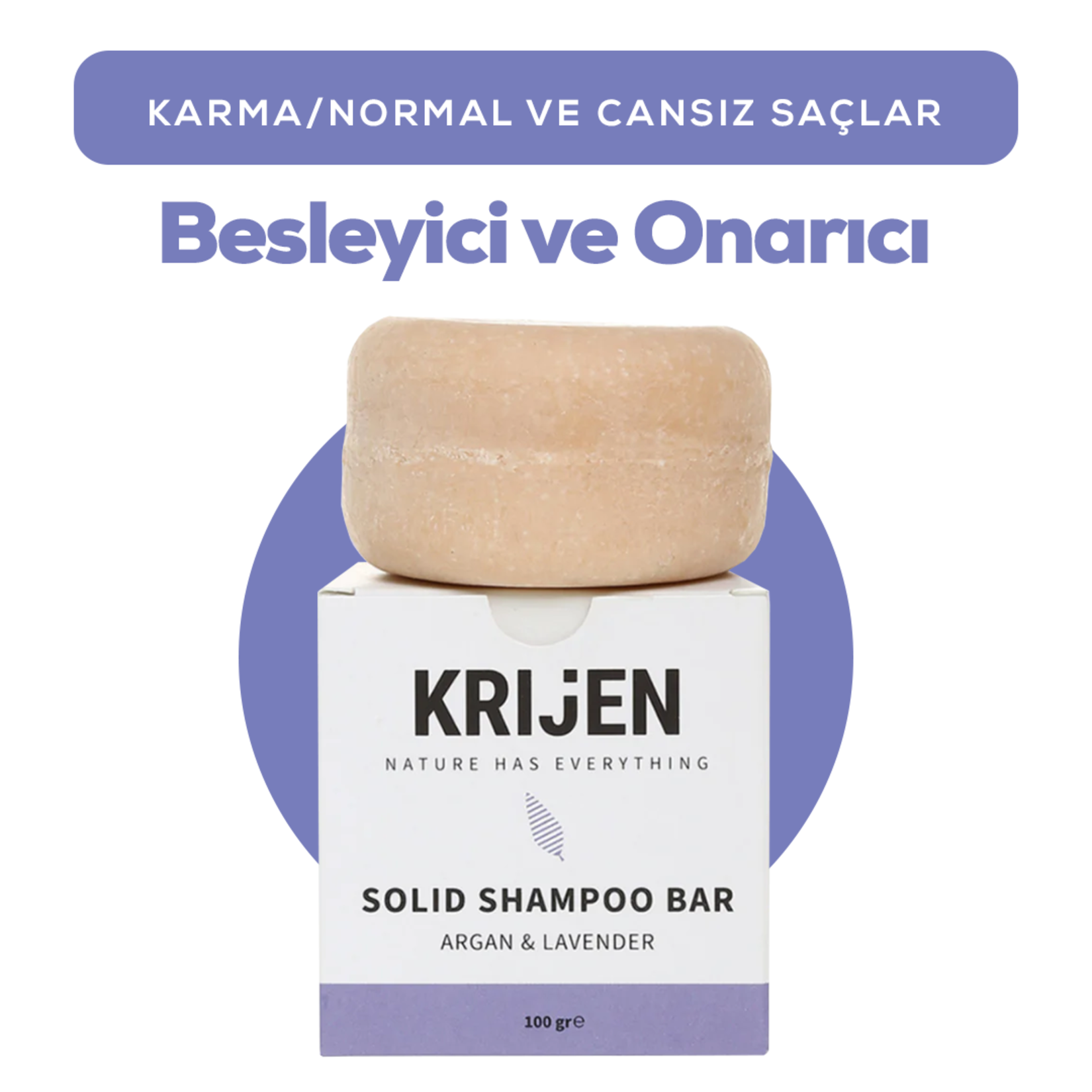 Krijen Argan & Lavanta Katı Şampuan 100 G - Görsel 6