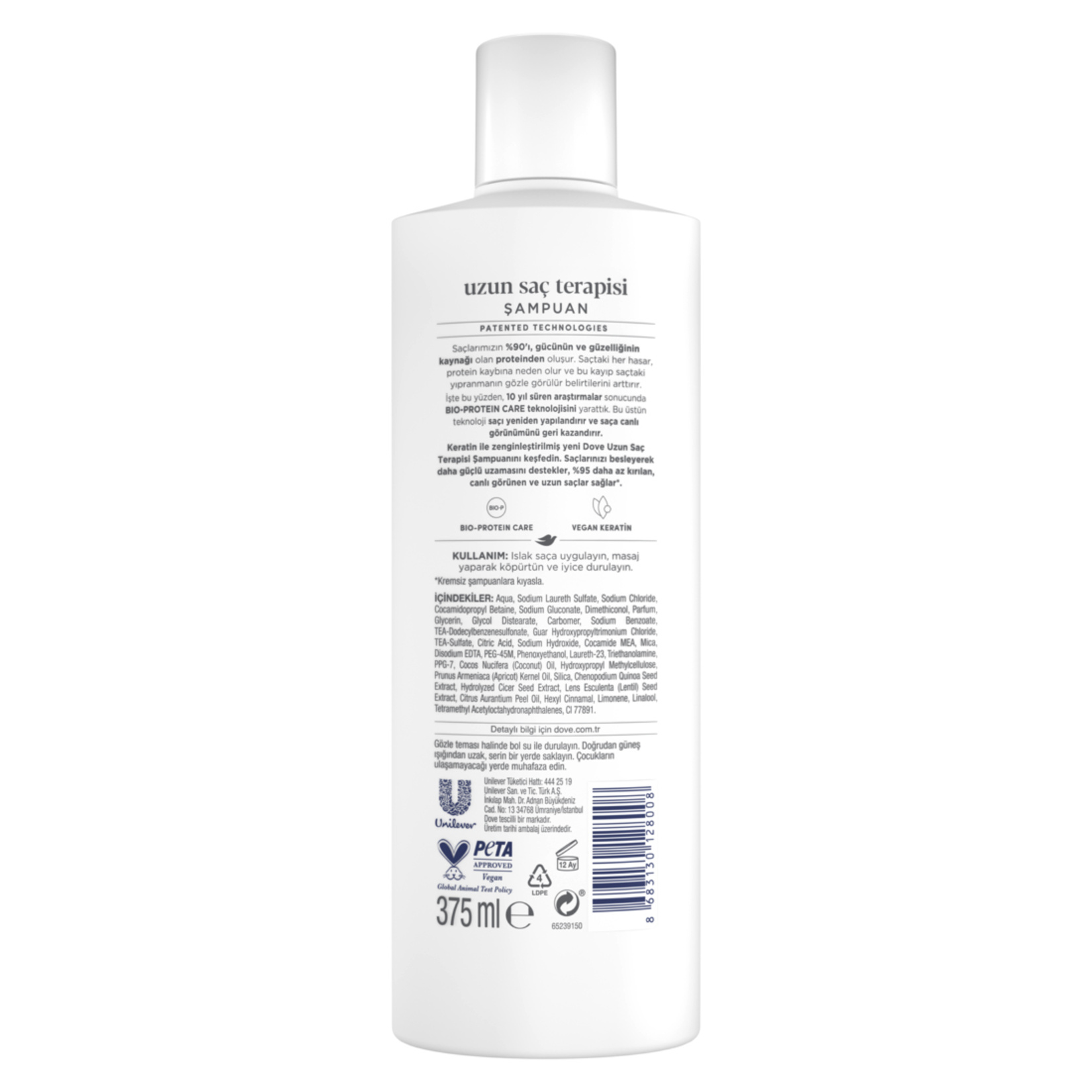 Dove Şampuan Uzun Saç Terapisi 375 Ml - Görsel 2