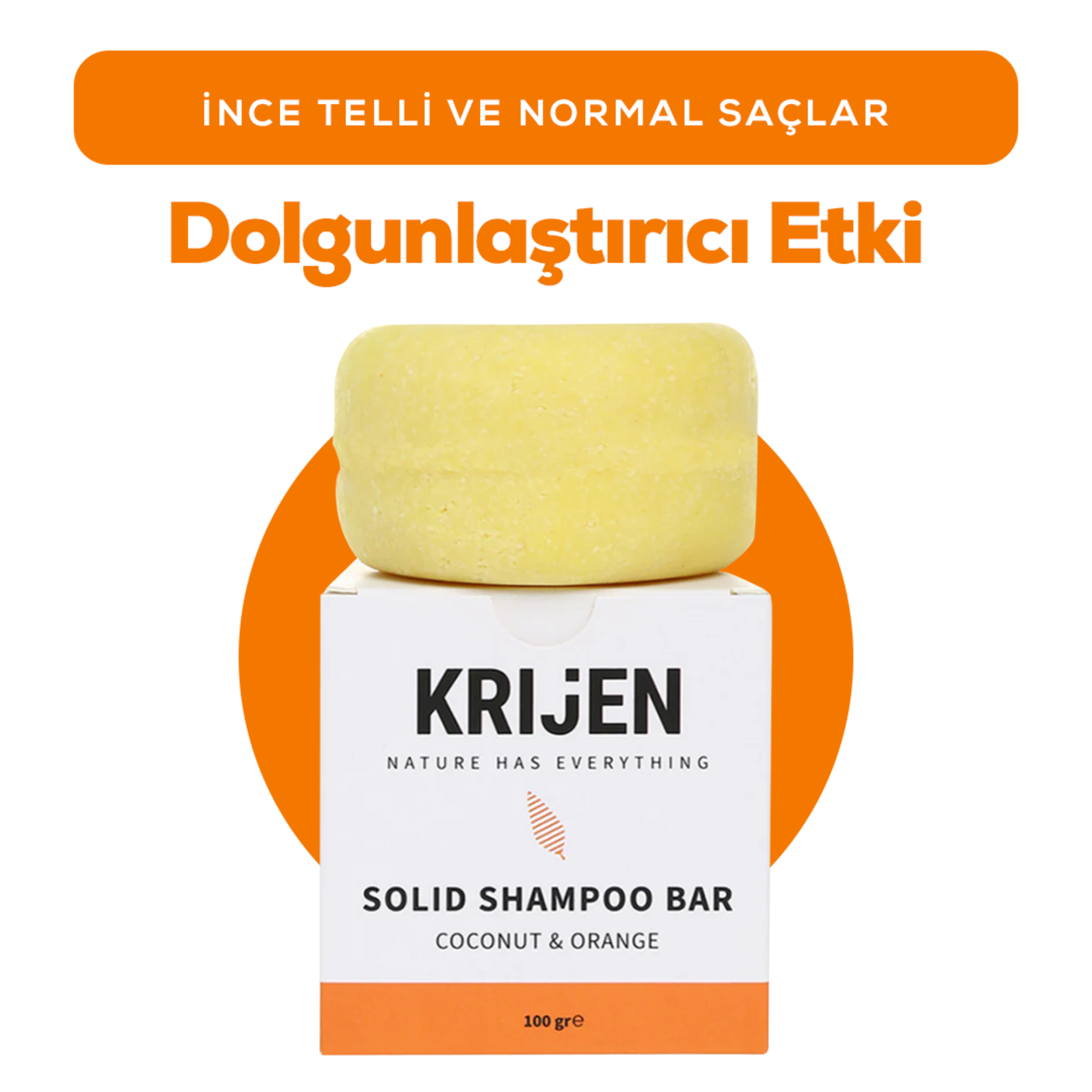 Krijen Hindistan Cevizi & Portakallı Katı Şampuan 100 G - Görsel 6