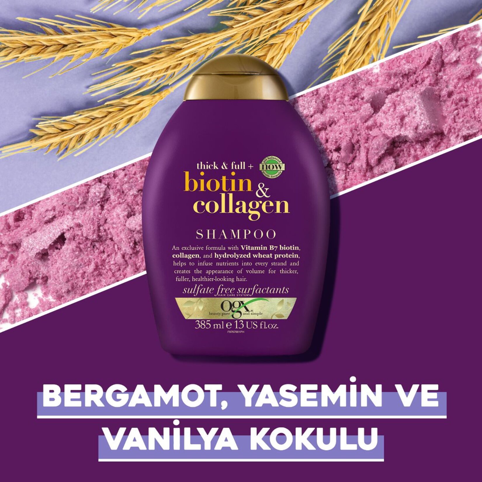 OGX Dolgunlaştırıcı Biotin & Kolajen Şampuan, Yeni PH Dengeli Formül, 385ml - Görsel 5