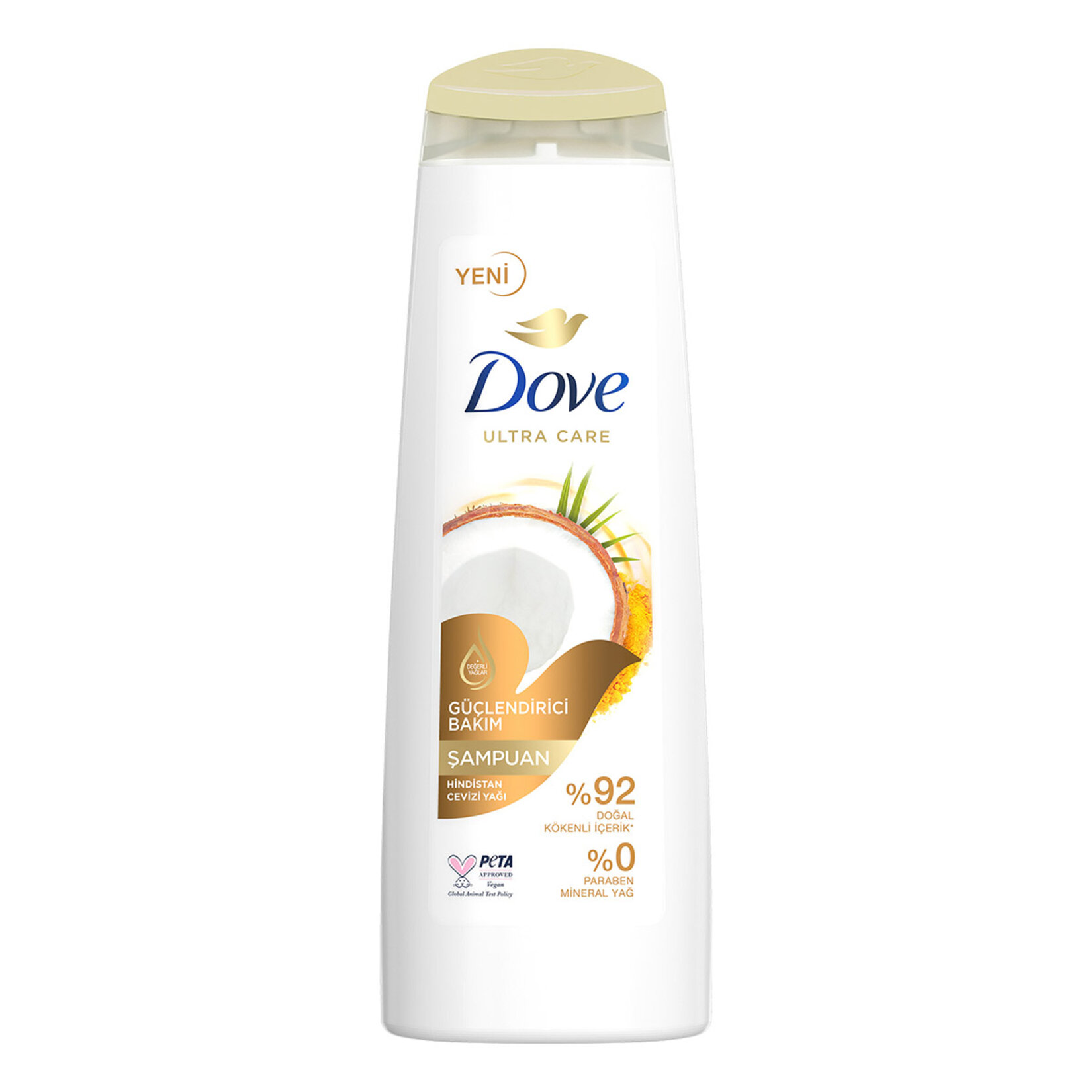 Dove Ultra Care Saç Bakım Şampuanı Güçlendirici Bakım Hindistan Cevizi Yağı 400 ml - Görsel 1