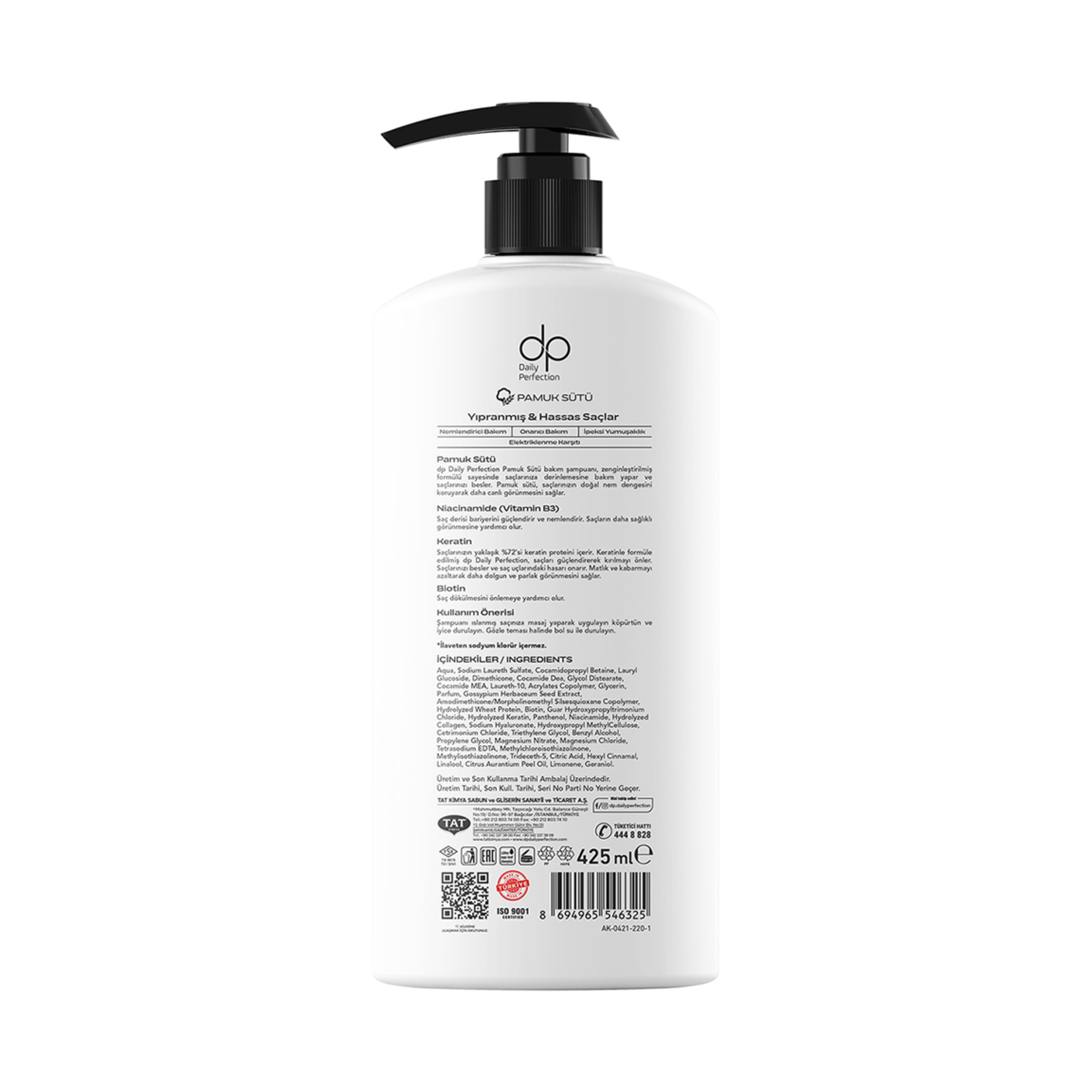 Dp Daily Perfection Pamuk Sütü & Buğday Proteini Şampuan 425 Ml - Görsel 2