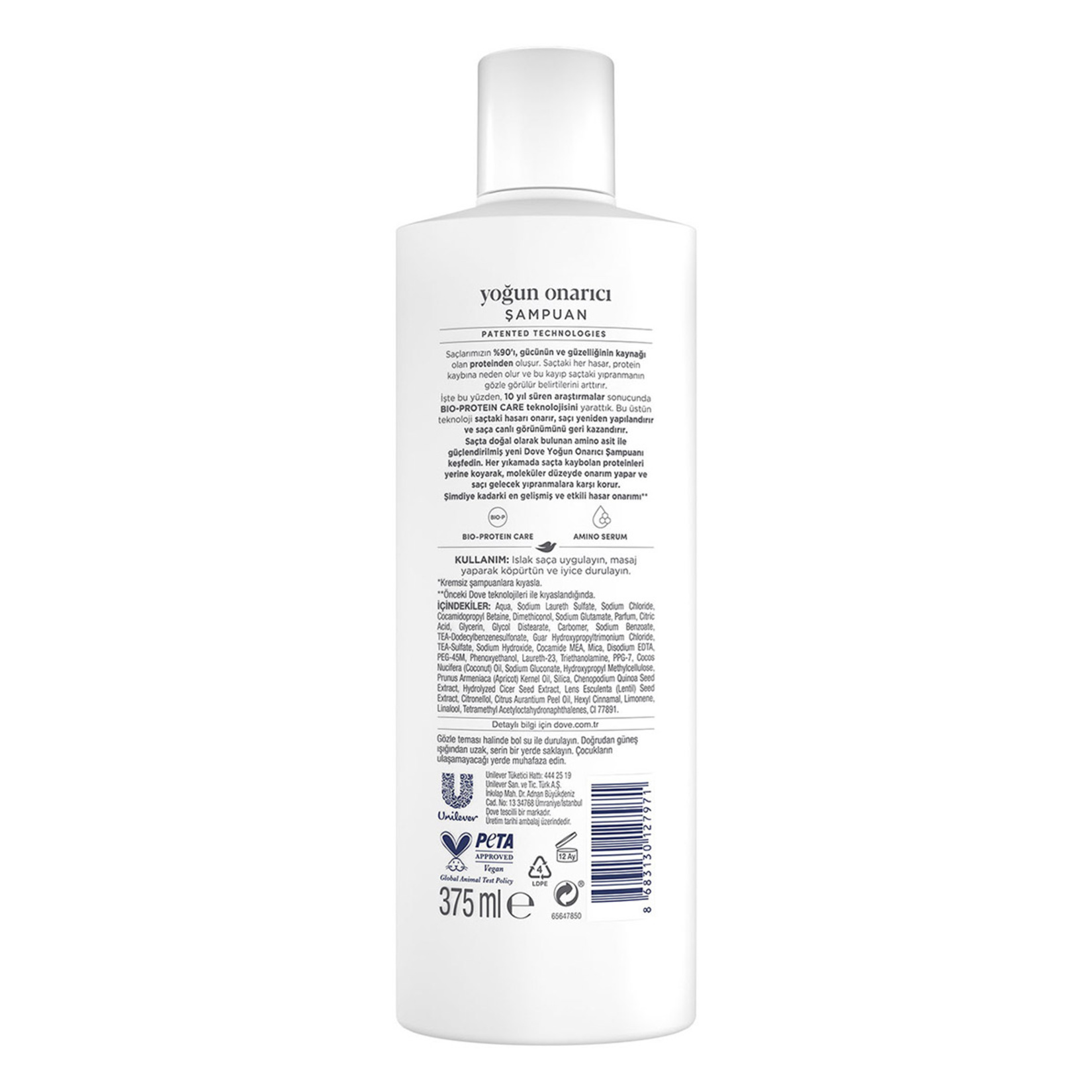 Dove Şampuan Amino Serum Yoğun Onarıcı 375 Ml - Görsel 5