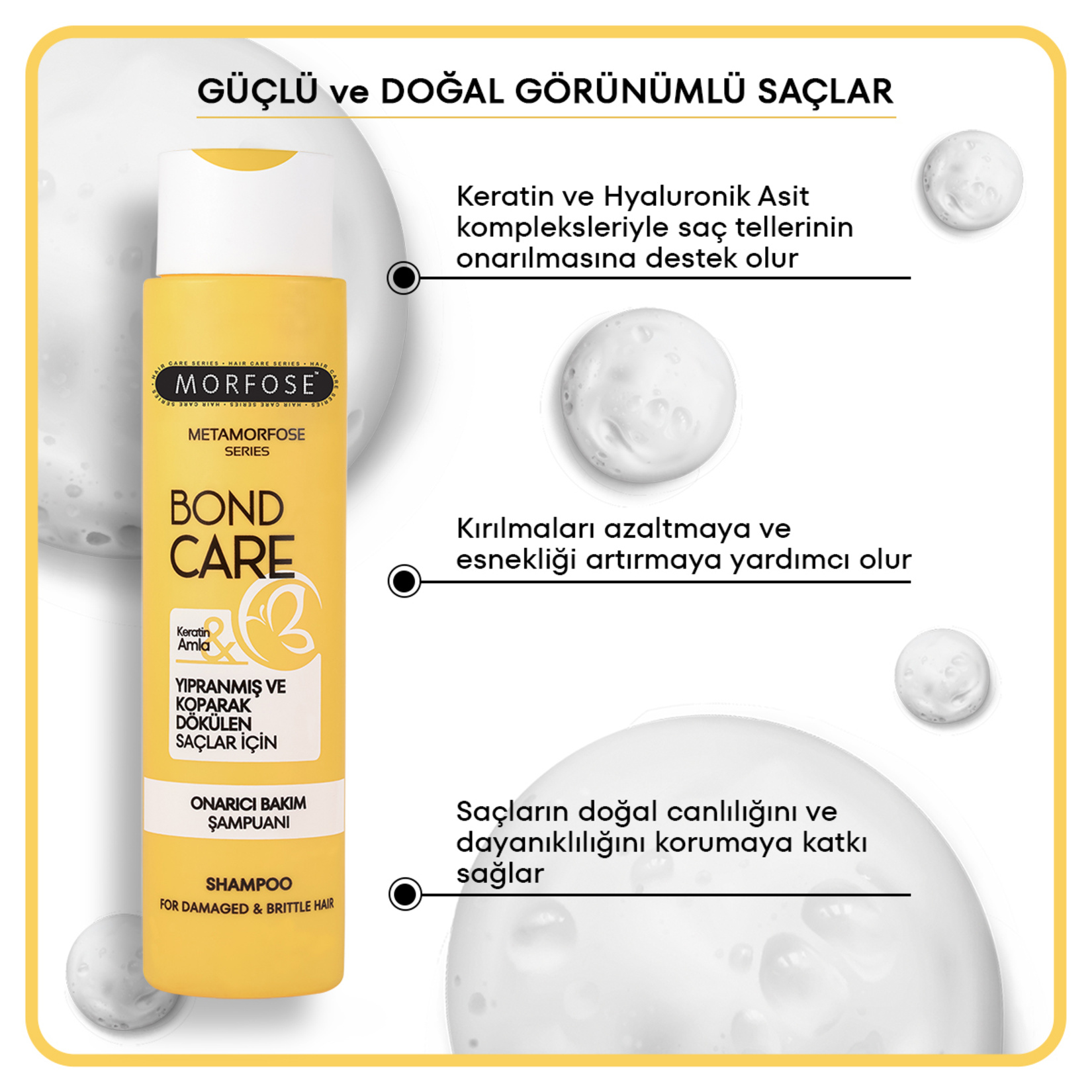 Morfose Metamorfose Onarıcı Bakım Şampuanı 400 Ml - Görsel 3