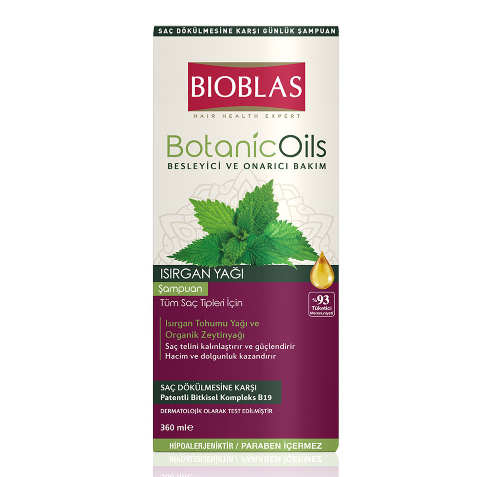 Bioblas Isırgan Yağlı Şampuan 360 Ml - Görsel 1