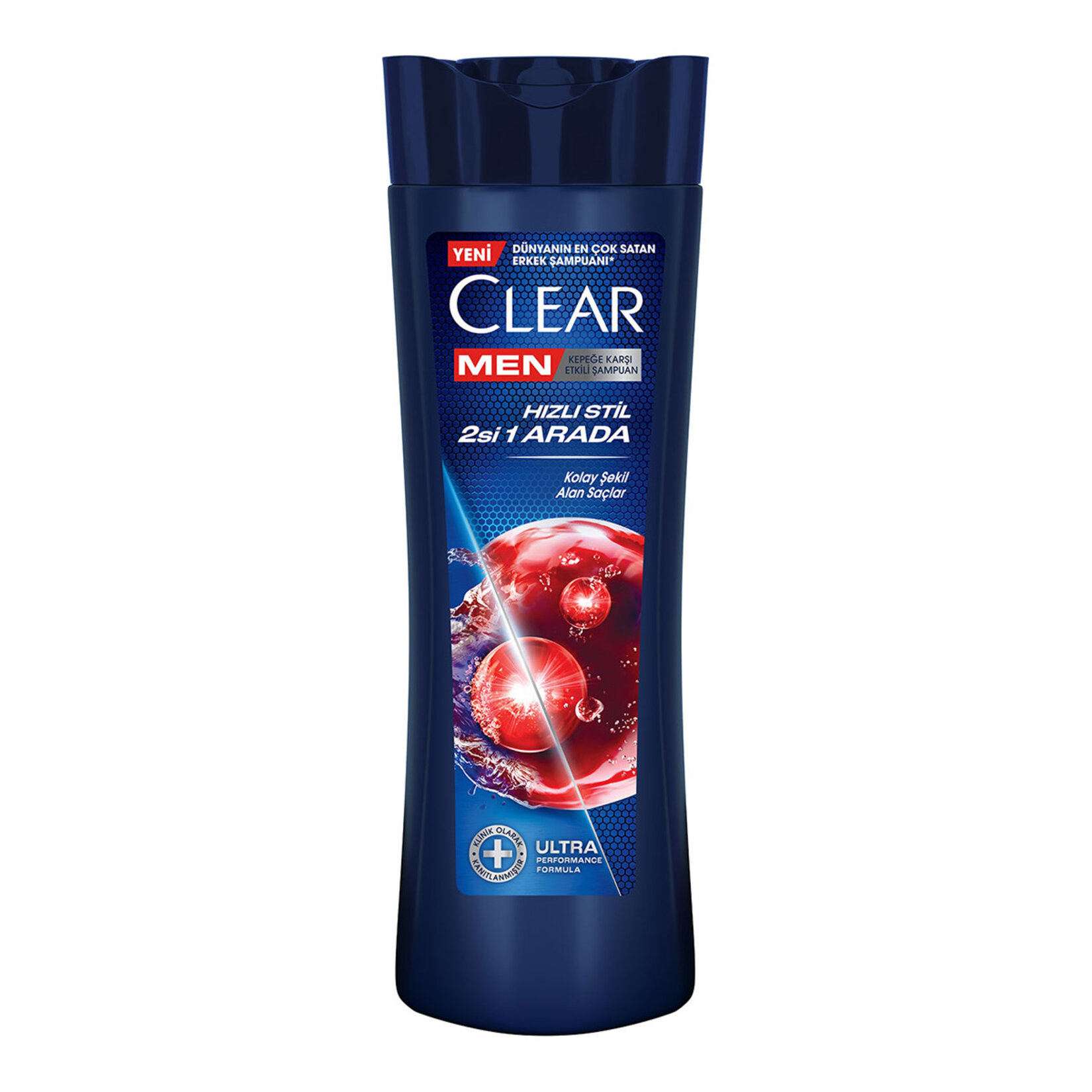 Clear Men Kepeğe Karşı Etkili Şampuan Hızlı Stil 2'si 1 Arada Kolay Şekil Alan Saçlar 350 ml - Görsel 1