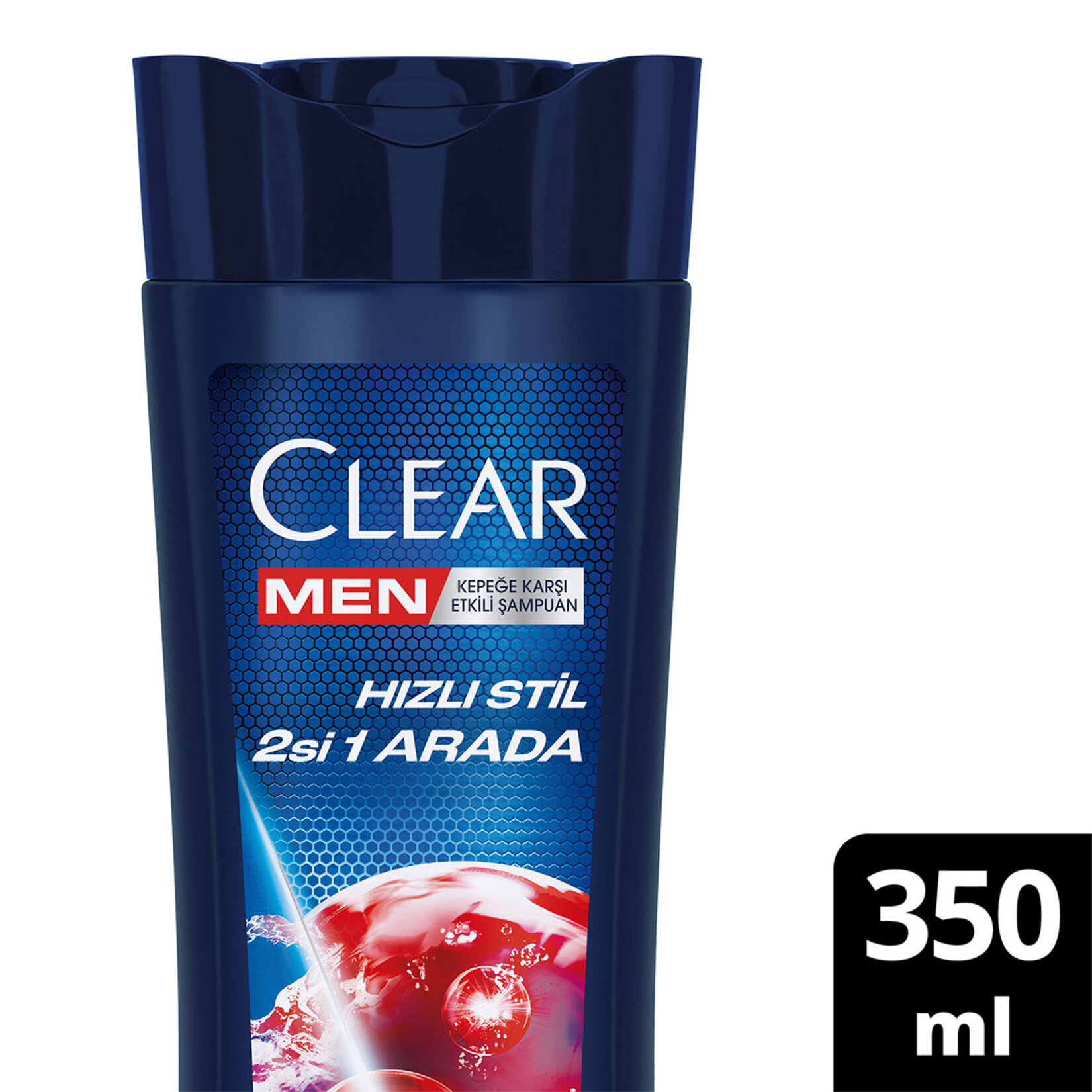 Clear Men Kepeğe Karşı Etkili Şampuan Hızlı Stil 2'si 1 Arada Kolay Şekil Alan Saçlar 350 ml - Görsel 2
