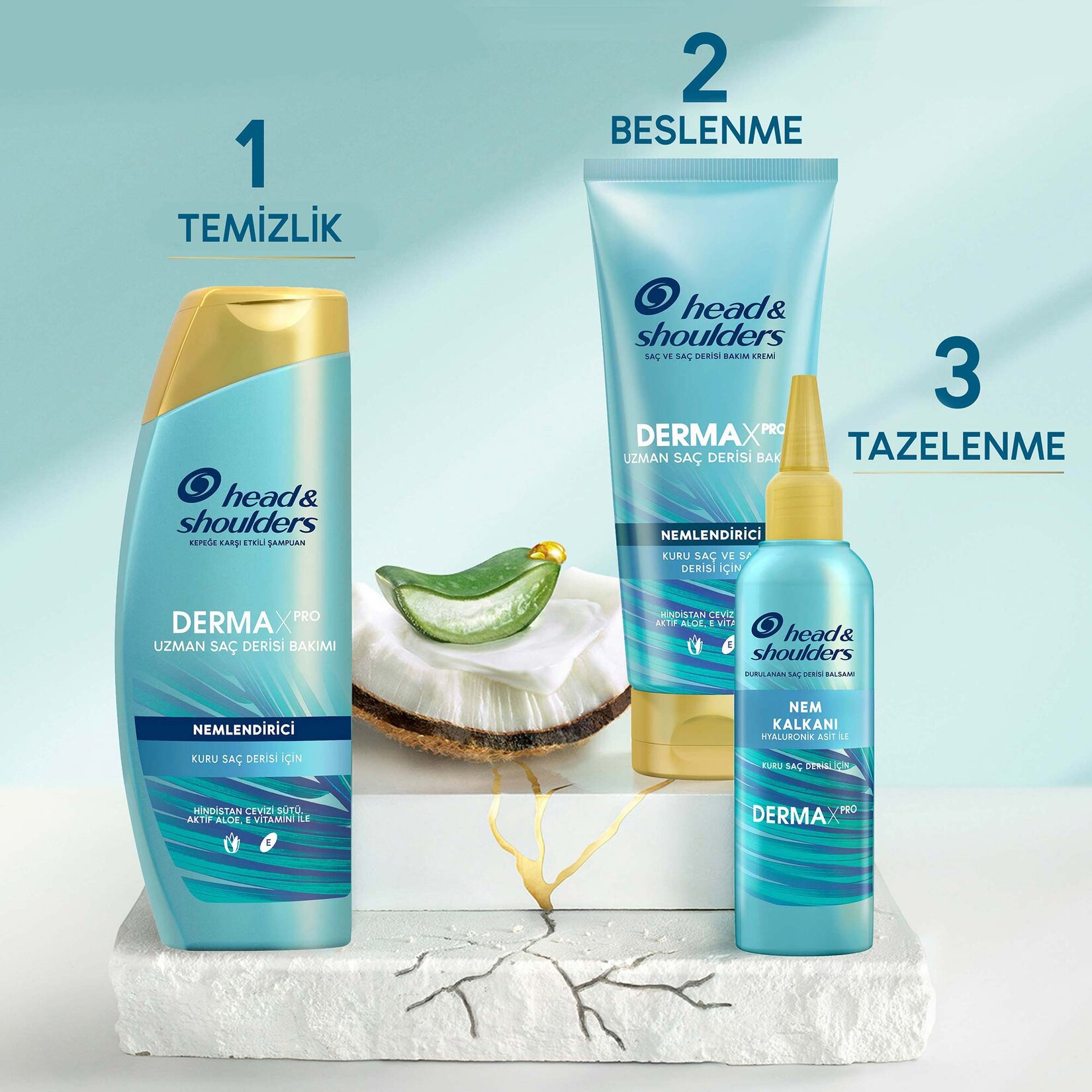 Head & Shoulders Derma X Pro Nemlendirici Şampuan 350 Ml + Saç Kremi 220 Ml - Görsel 4