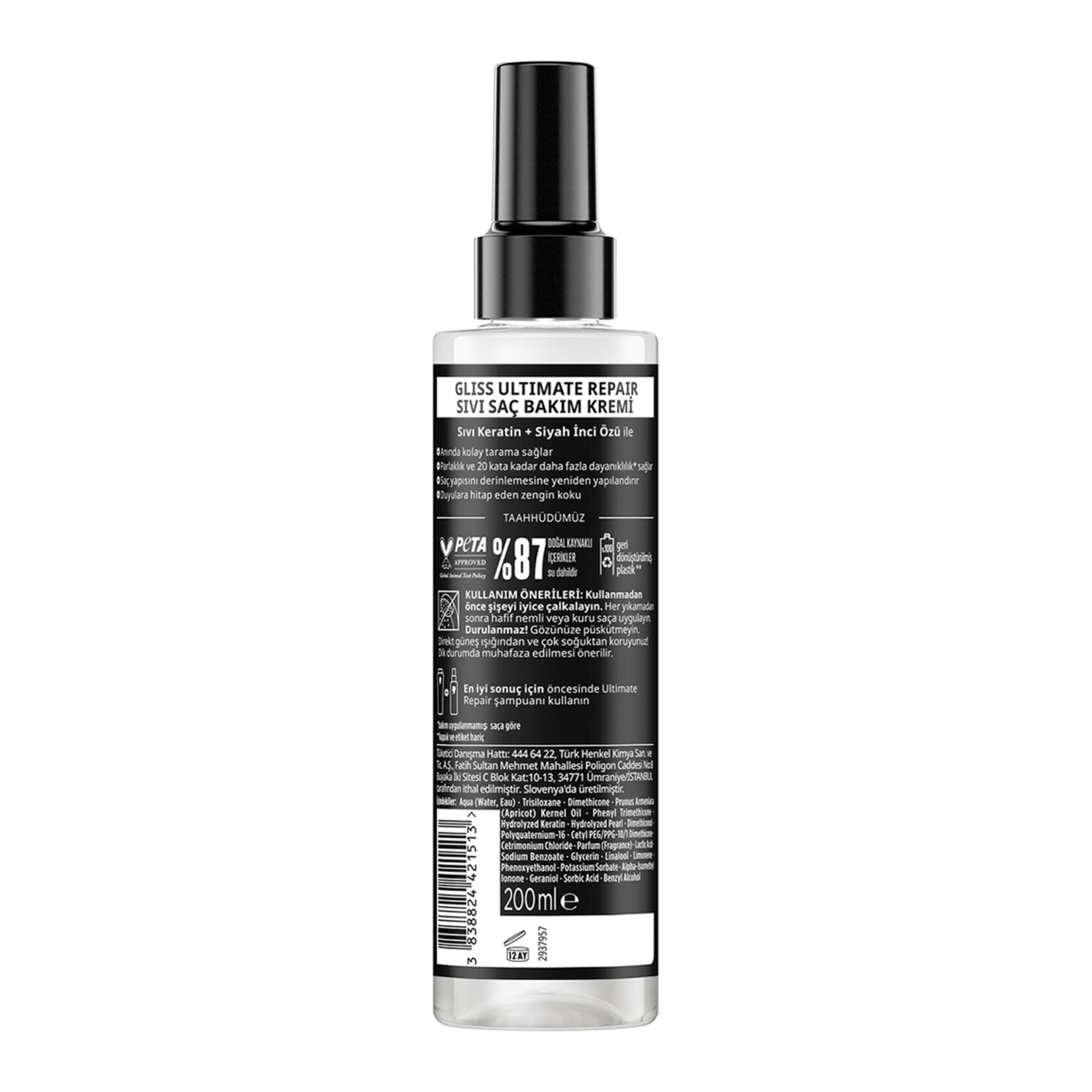 Gliss Ultimate Repair Sıvı Saç Kremi 200 Ml - Görsel 2