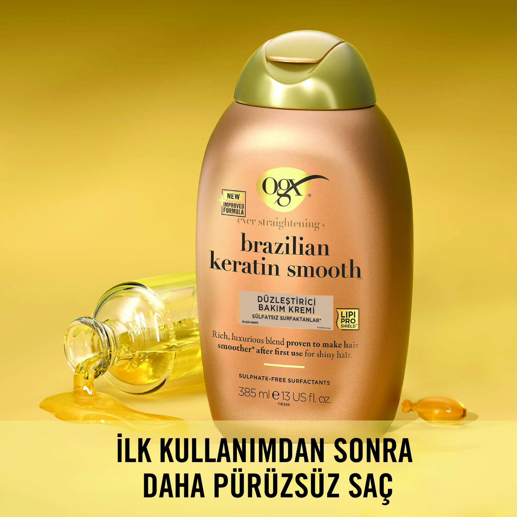Ogx Brazilian Keratin Saç Bakım Kremi 385 Ml - Görsel 3