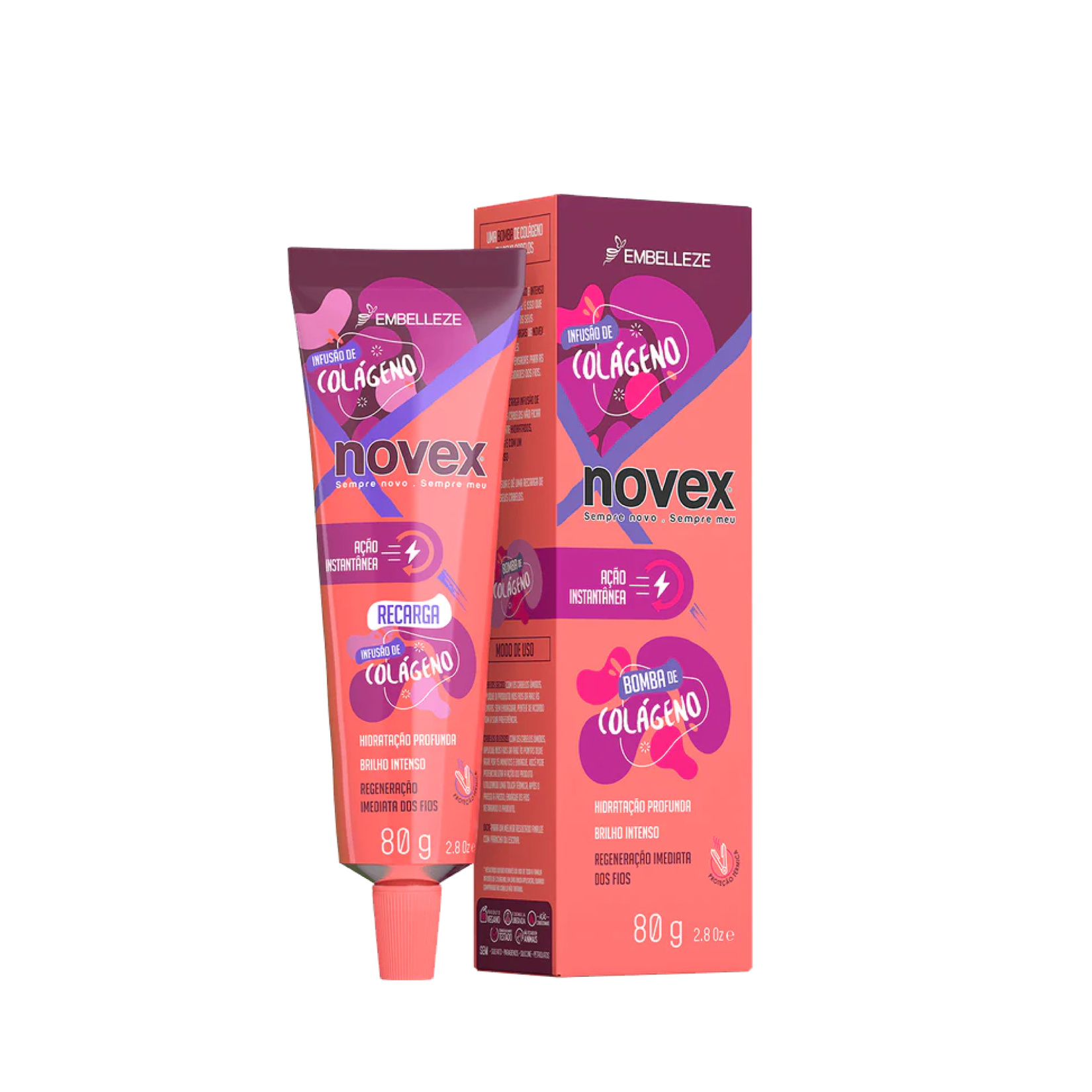 Novex Collagen Infusion Durulanmadan Saç Bakım Kremi 80 G - Görsel 1