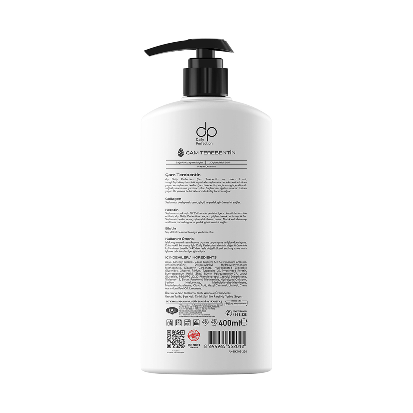 Dp Daily Perfection Çam Terebentin Saç Kremi  400 Ml - Görsel 2