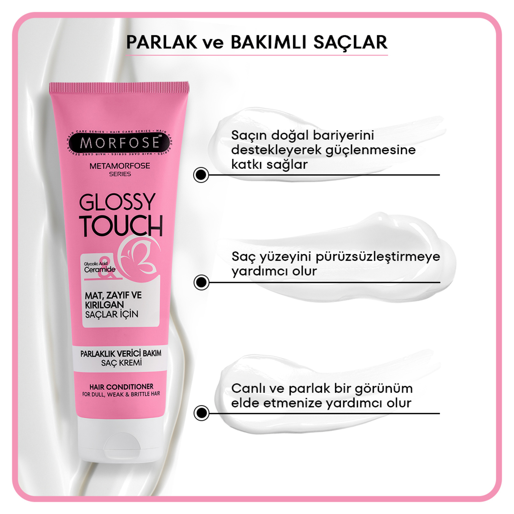 Morfose Metamorfose Parlaklık Verici Bakım Saç Kremi 250 Ml - Görsel 3
