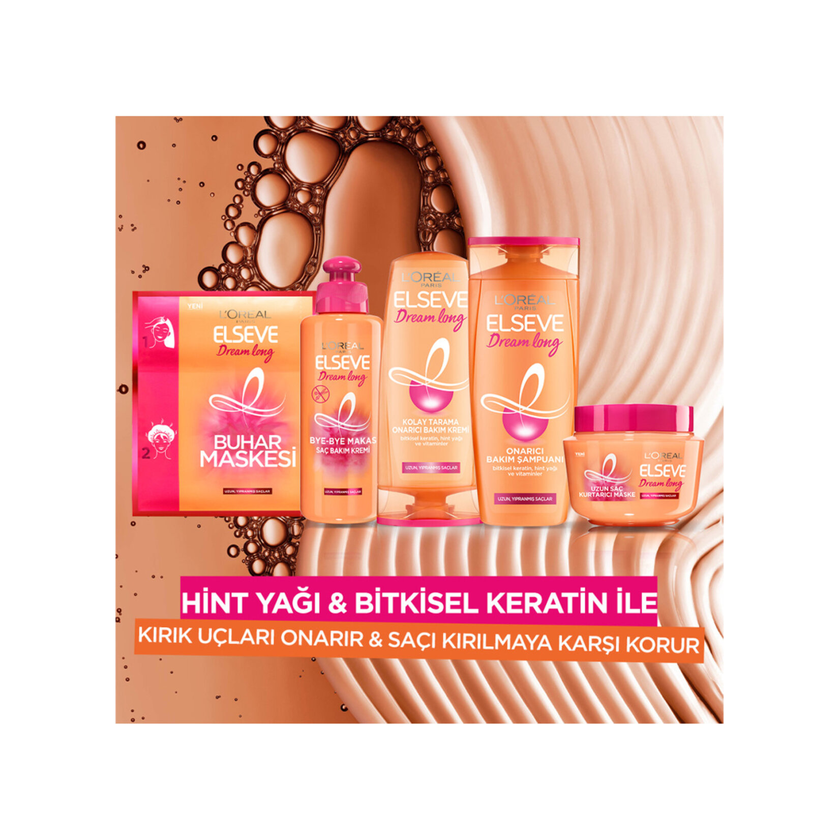 L'Oréal Paris Elseve Dream Long Bye-Bye Makas Saç Bakım Kremi 200 Ml - Görsel 4