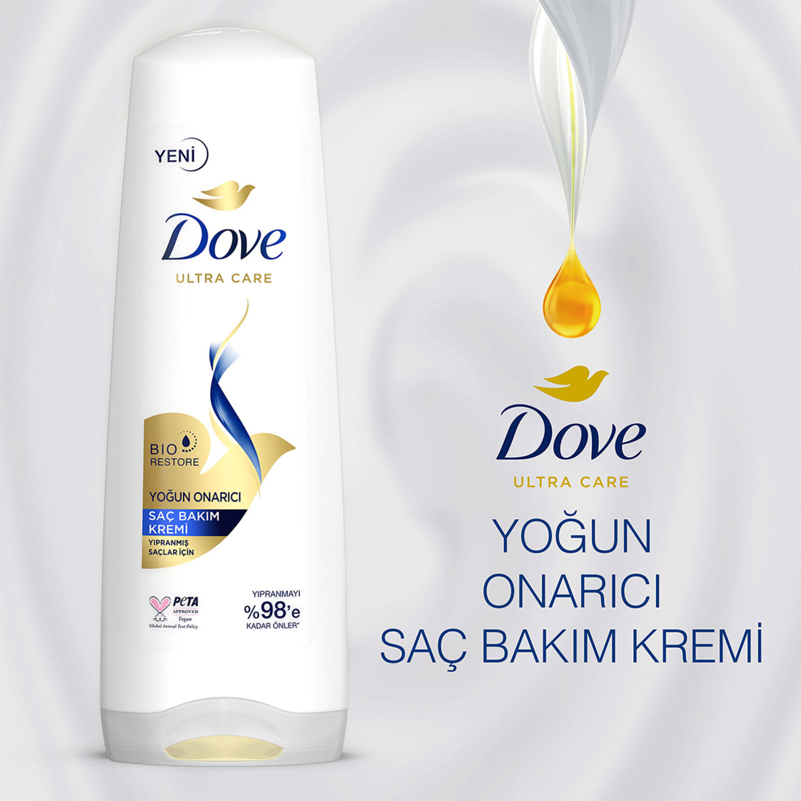 Dove Ultra Care Saç Bakım Kremi Yoğun Onarıcı Yıpranmış Saçlar İçin 350 ml - Görsel 5