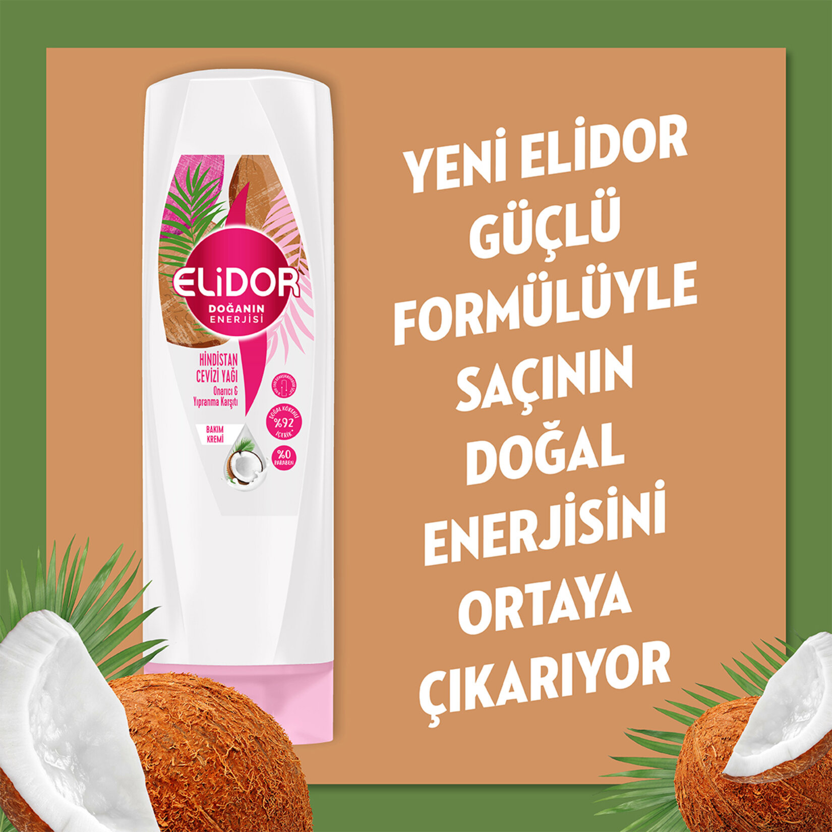 Elidor Saç Bakım Kremi Hindistan Cevizi Yağı 350 ml - Görsel 3