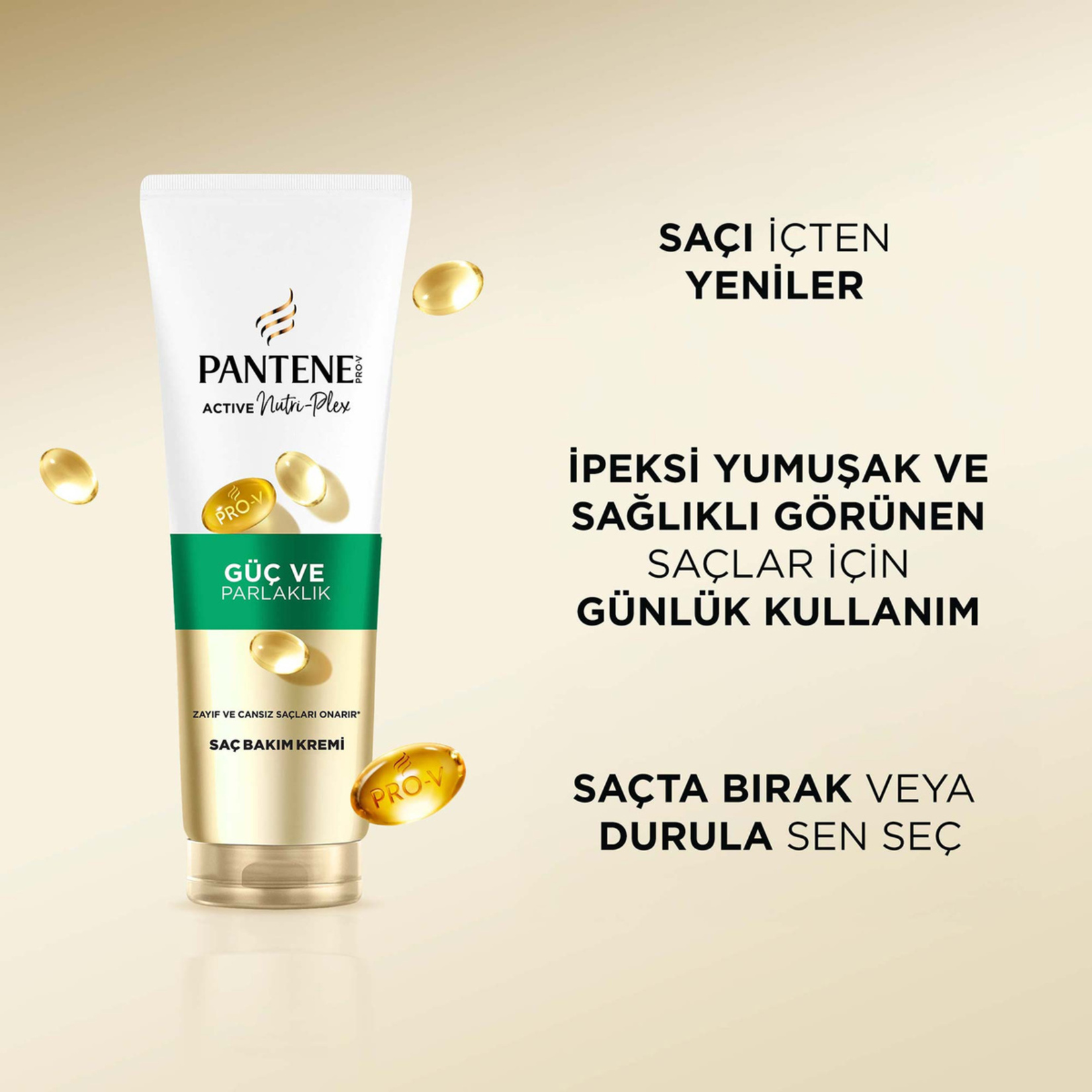 Pantene Doğal Sentez Güç ve Parlaklık Saç Bakım Kremi 275 Ml - Görsel 5