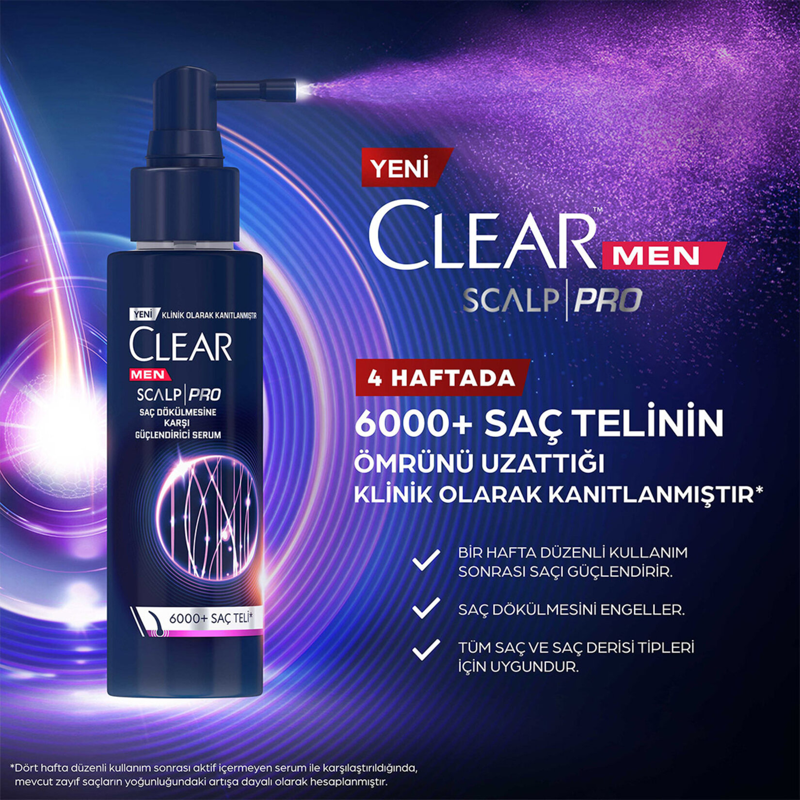 Clear Men Scalp Pro Saç Dökülmesine Karşı Serum 70 ml - Görsel 3