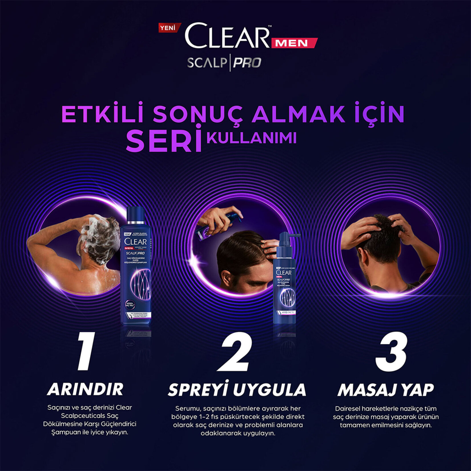 Clear Men Scalp Pro Saç Dökülmesine Karşı Serum 70 ml - Görsel 4