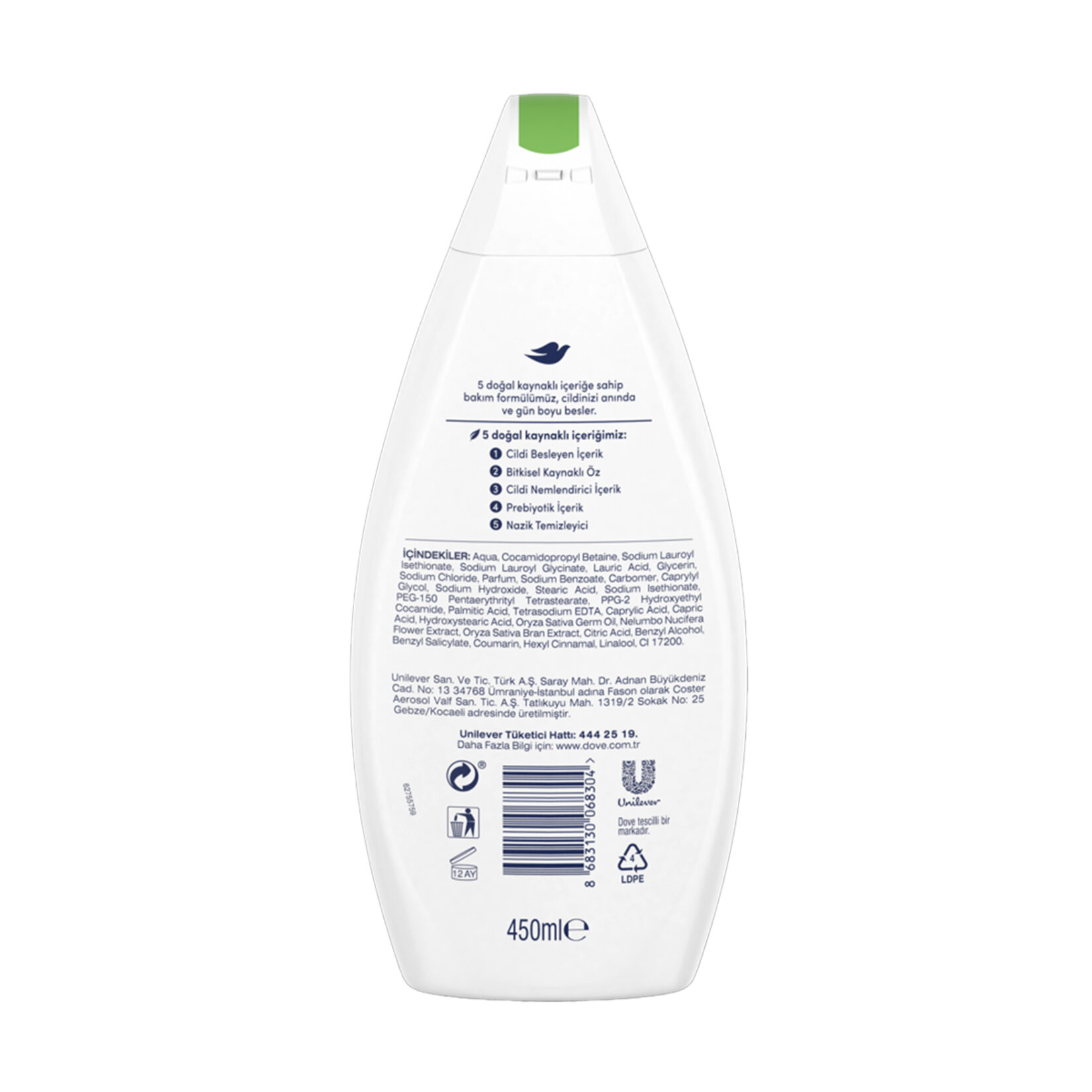 Dove Lotus & Pirinç Duş Jeli 450 Ml - Görsel 2