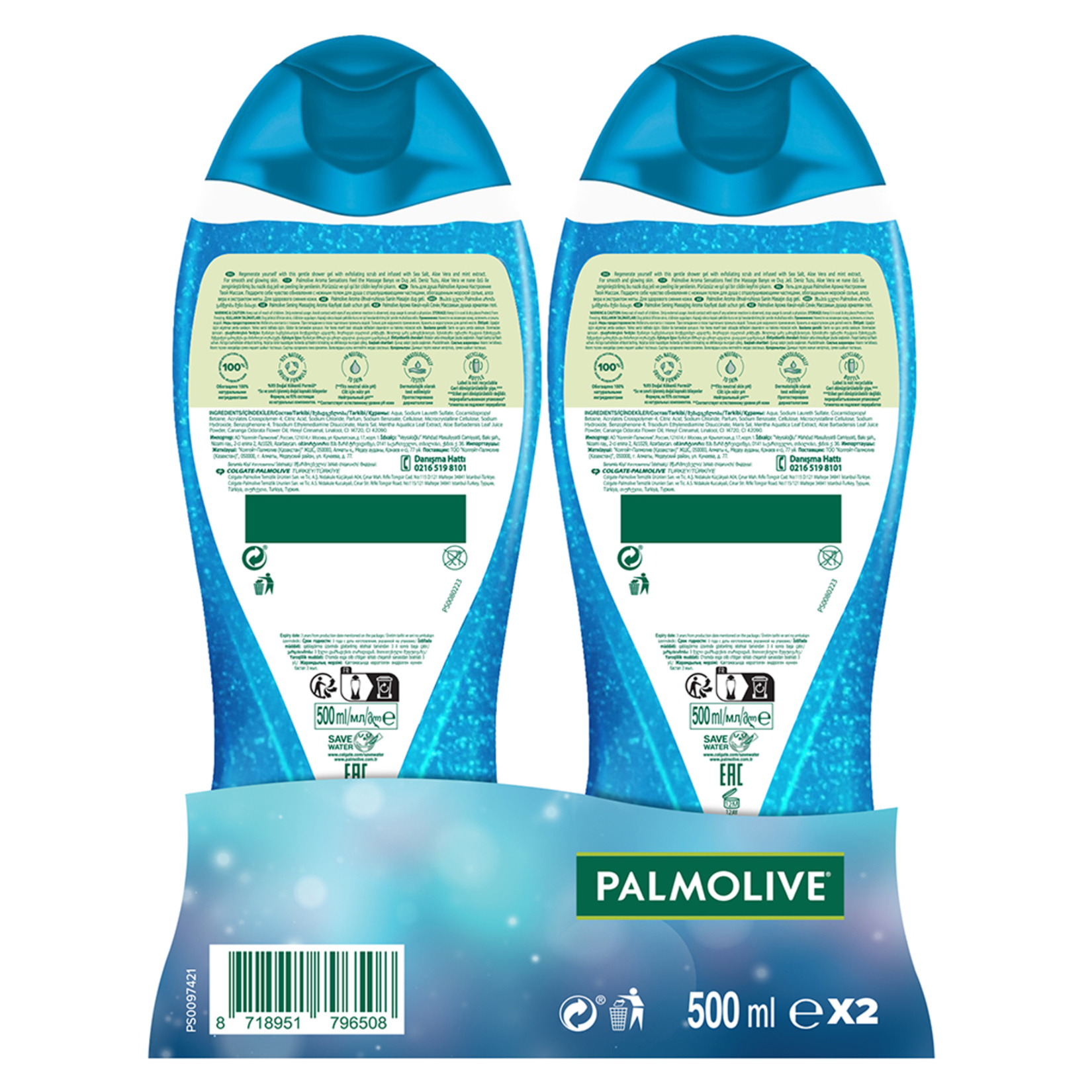 Palmolive Aroma Sensations Feel The Massage Duş Jeli 2 x 500 Ml - Görsel 2