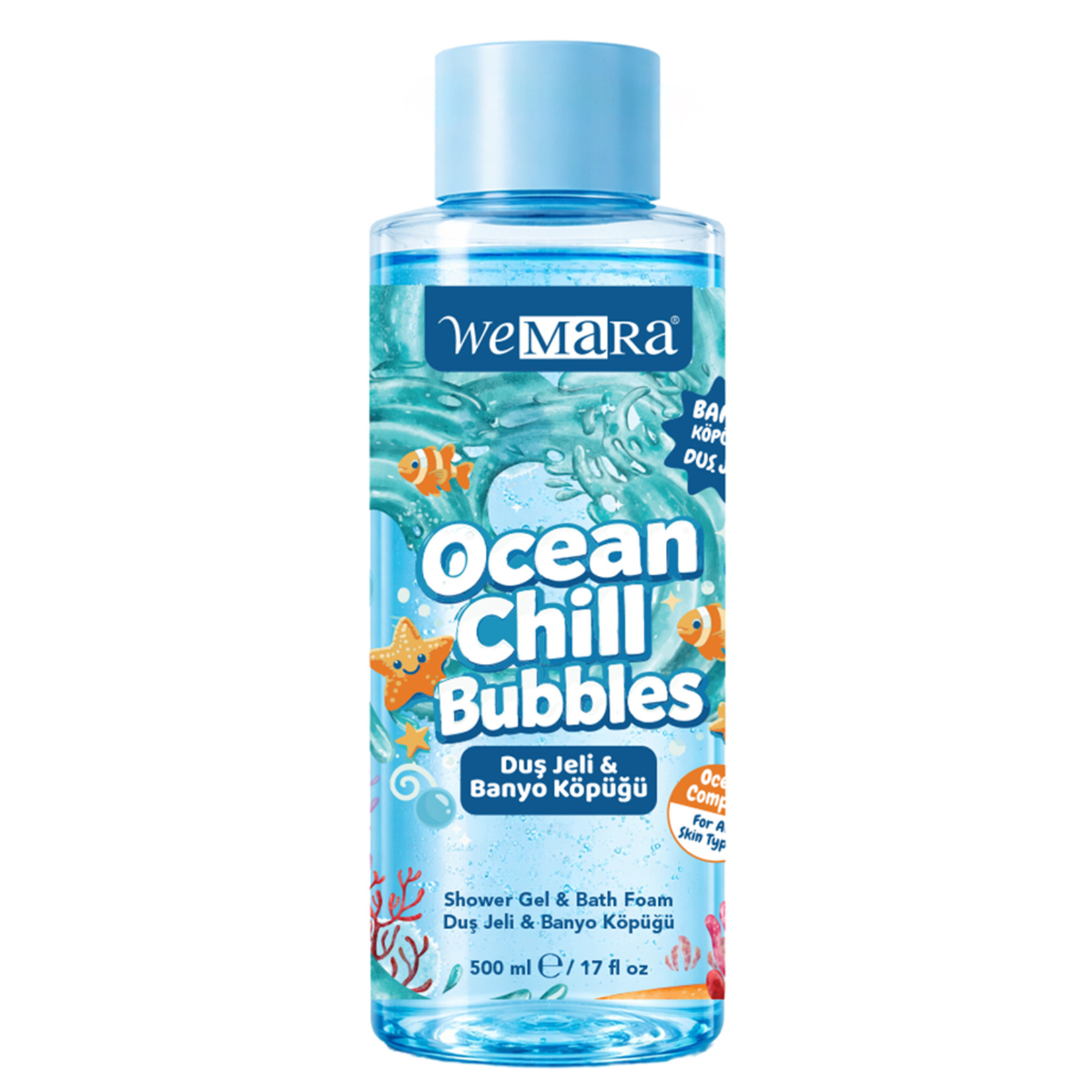 Wemara Ocean Chill Bubbles Duş Jeli Banyo Köpüğü 500 Ml