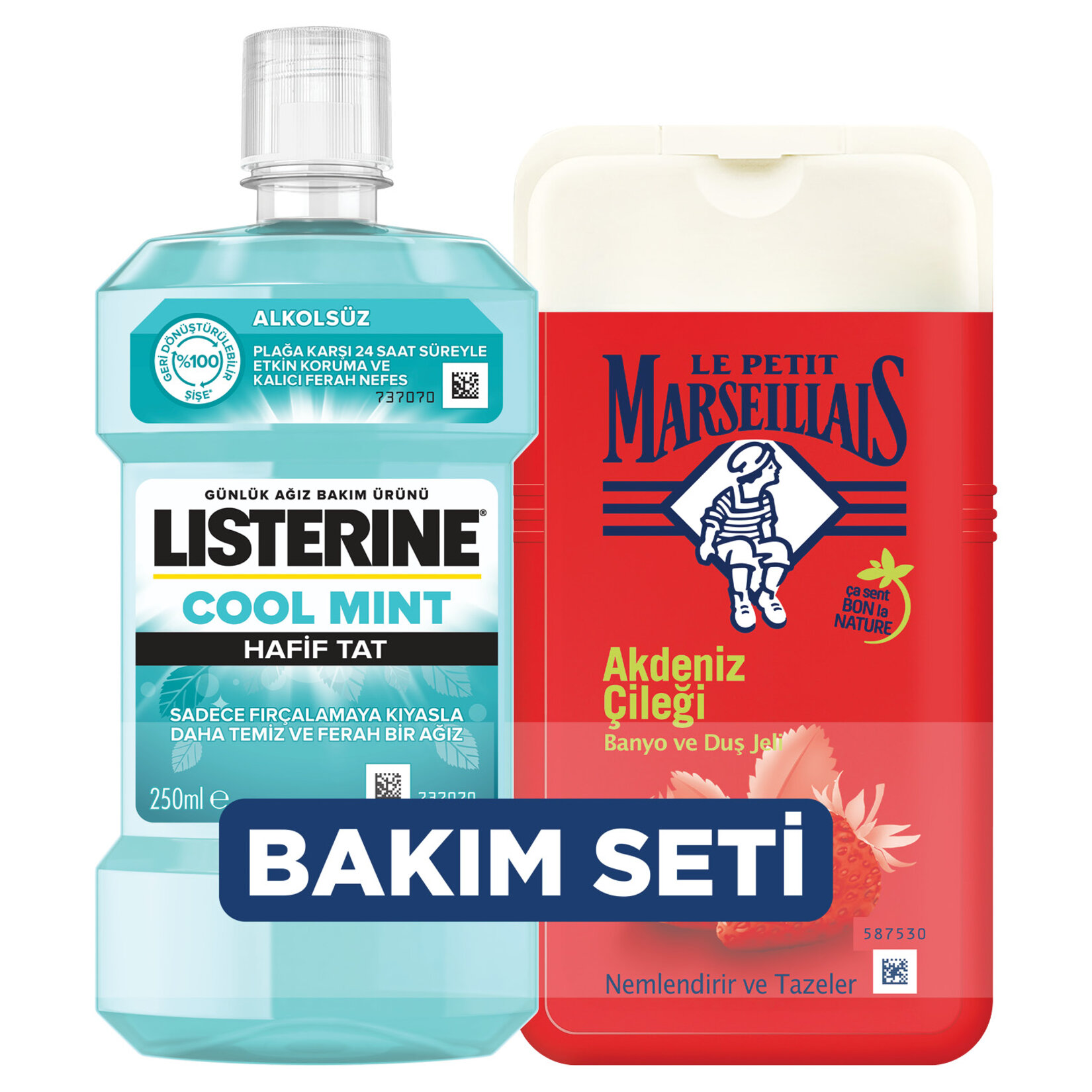 Le Petit Marseillais Çilek 250Ml + Listerine Coolmint 250Ml - Görsel 1